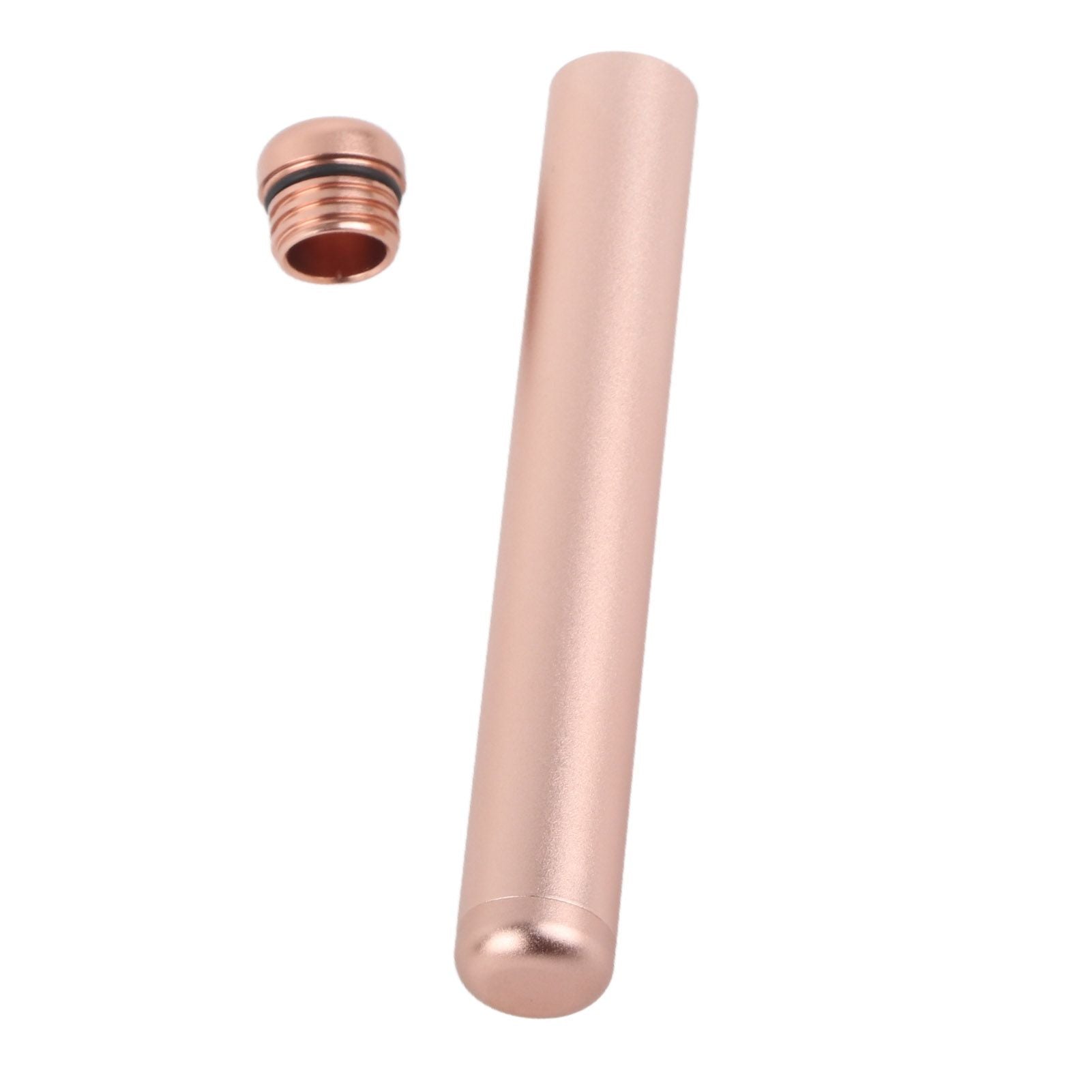 Cigarette Holder Tube Waterproof Airtight Smell Proof Cigarette Tube Storage Container for Travel Champagne Gold
