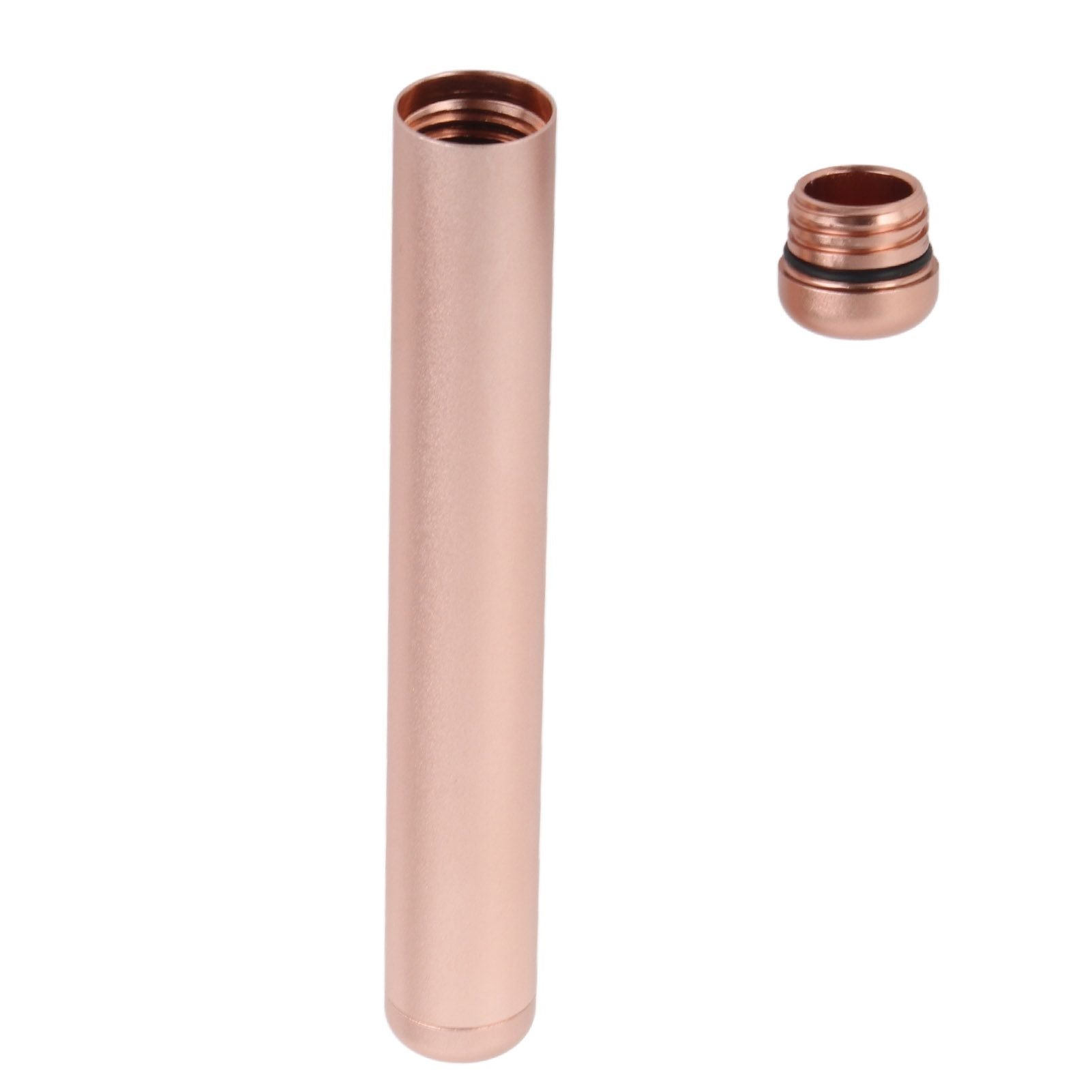 Cigarette Holder Tube Waterproof Airtight Smell Proof Cigarette Tube Storage Container for Travel Champagne Gold