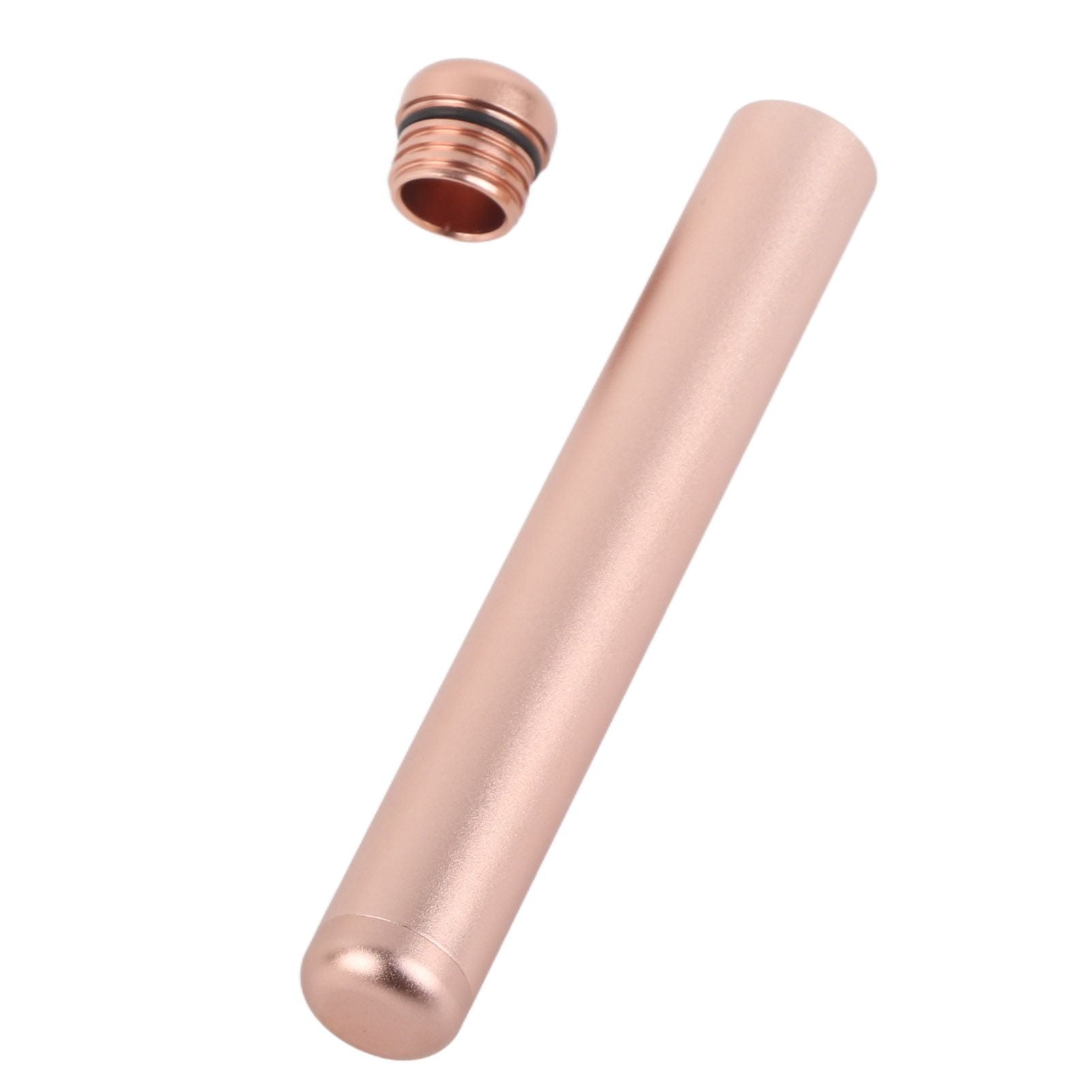 Cigarette Holder Tube Waterproof Airtight Smell Proof Cigarette Tube Storage Container for Travel Champagne Gold