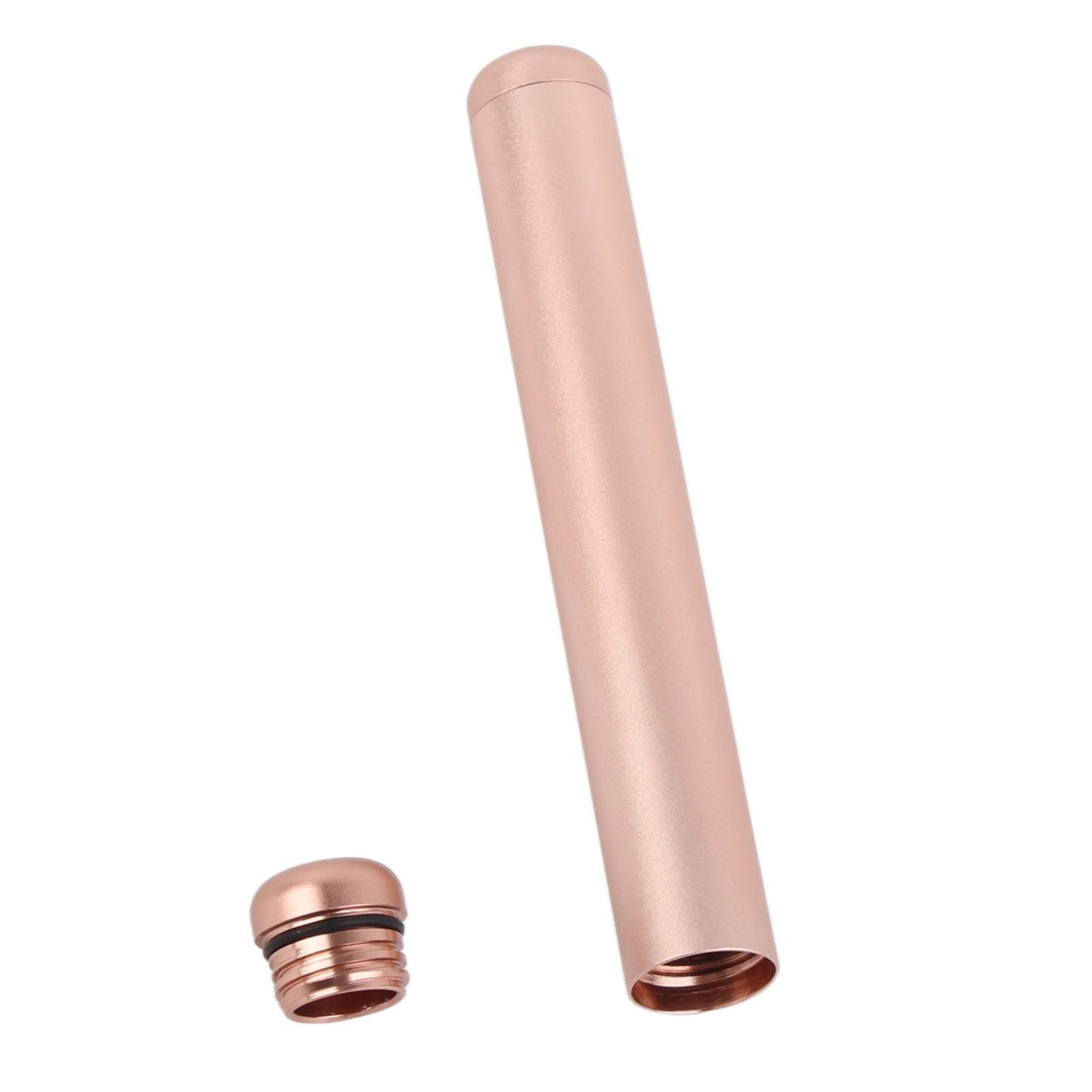 Cigarette Holder Tube Waterproof Airtight Smell Proof Cigarette Tube Storage Container for Travel Champagne Gold