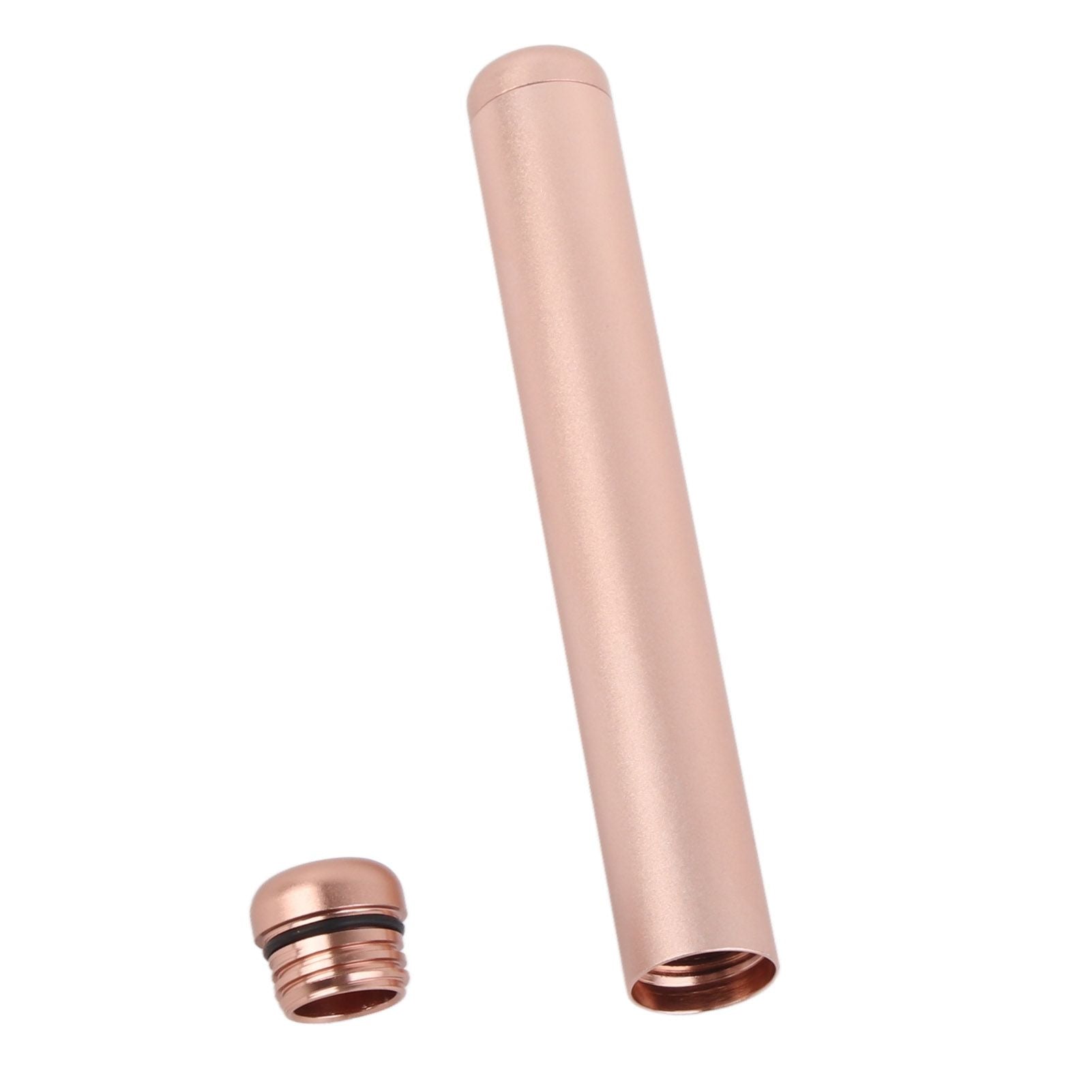 Cigarette Holder Tube Waterproof Airtight Smell Proof Cigarette Tube Storage Container for Travel Champagne Gold