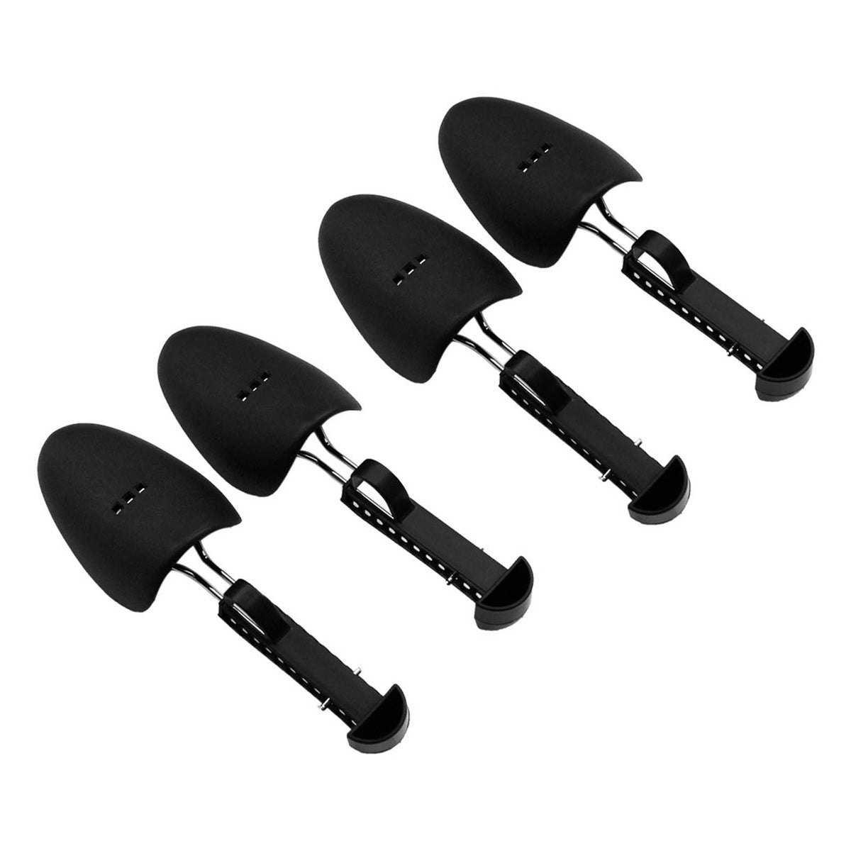 4PCS Shoe Tree 25cm to 30cm Adjustable Shoe Shaper Black