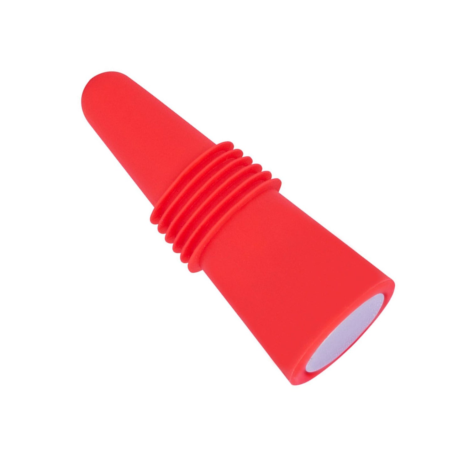 Wine Bottle Stopper Food Grade Silicone Stainless Steel 6.1x2.35cm Decorative Practical Reusable Wine Corks for Decoration Red