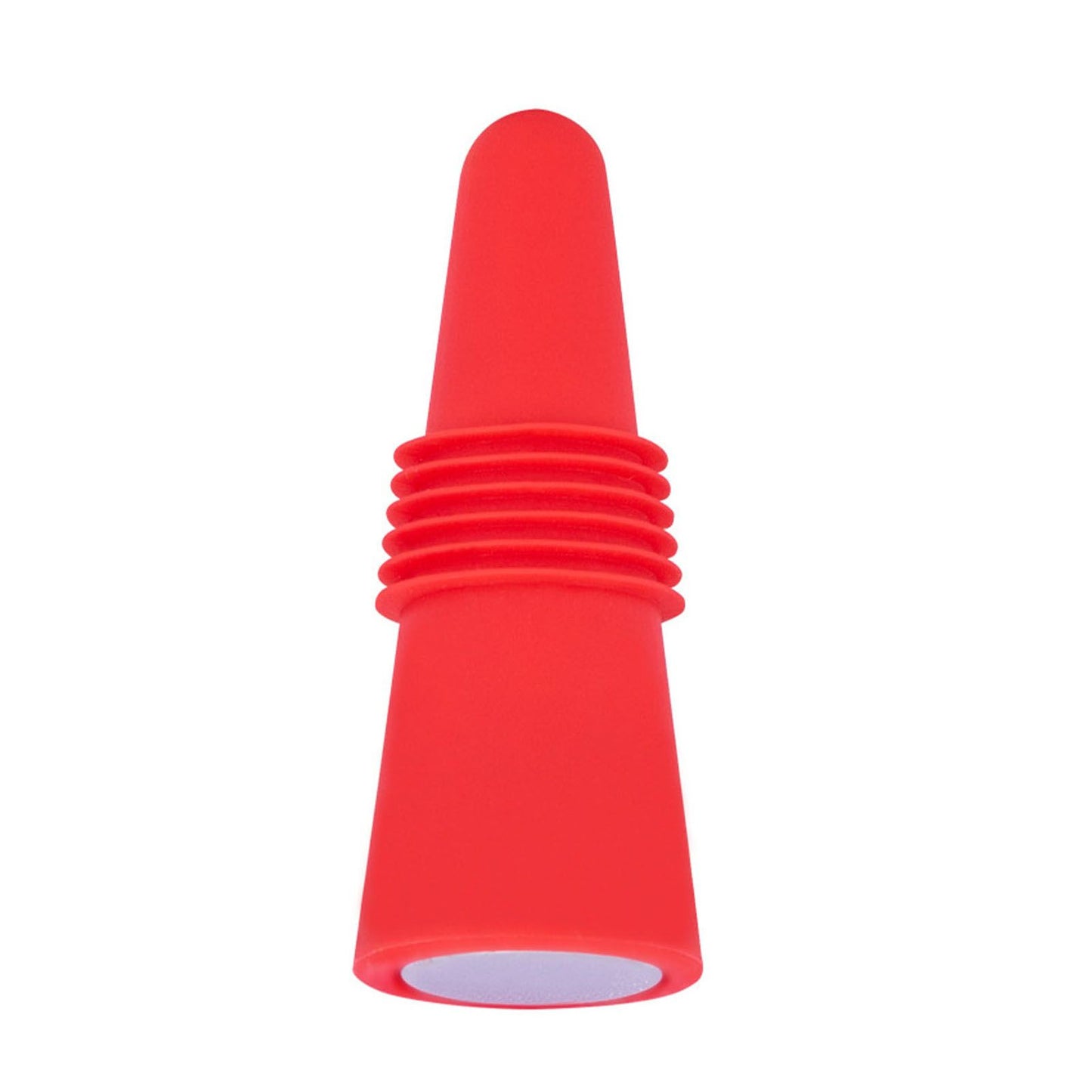 Wine Bottle Stopper Food Grade Silicone Stainless Steel 6.1x2.35cm Decorative Practical Reusable Wine Corks for Decoration Red