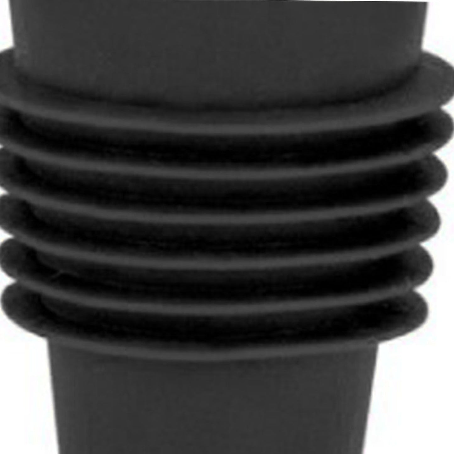 Wine Bottle Stopper Food Grade Silicone Stainless Steel 6.1x2.35cm Decorative Practical Reusable Wine Corks for Decoration Black