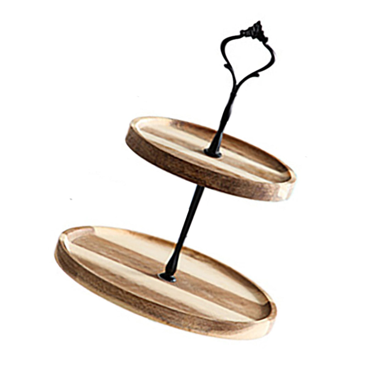 Wood Dessert Stand Rack Environmental Simple Vintage Wooden, Black