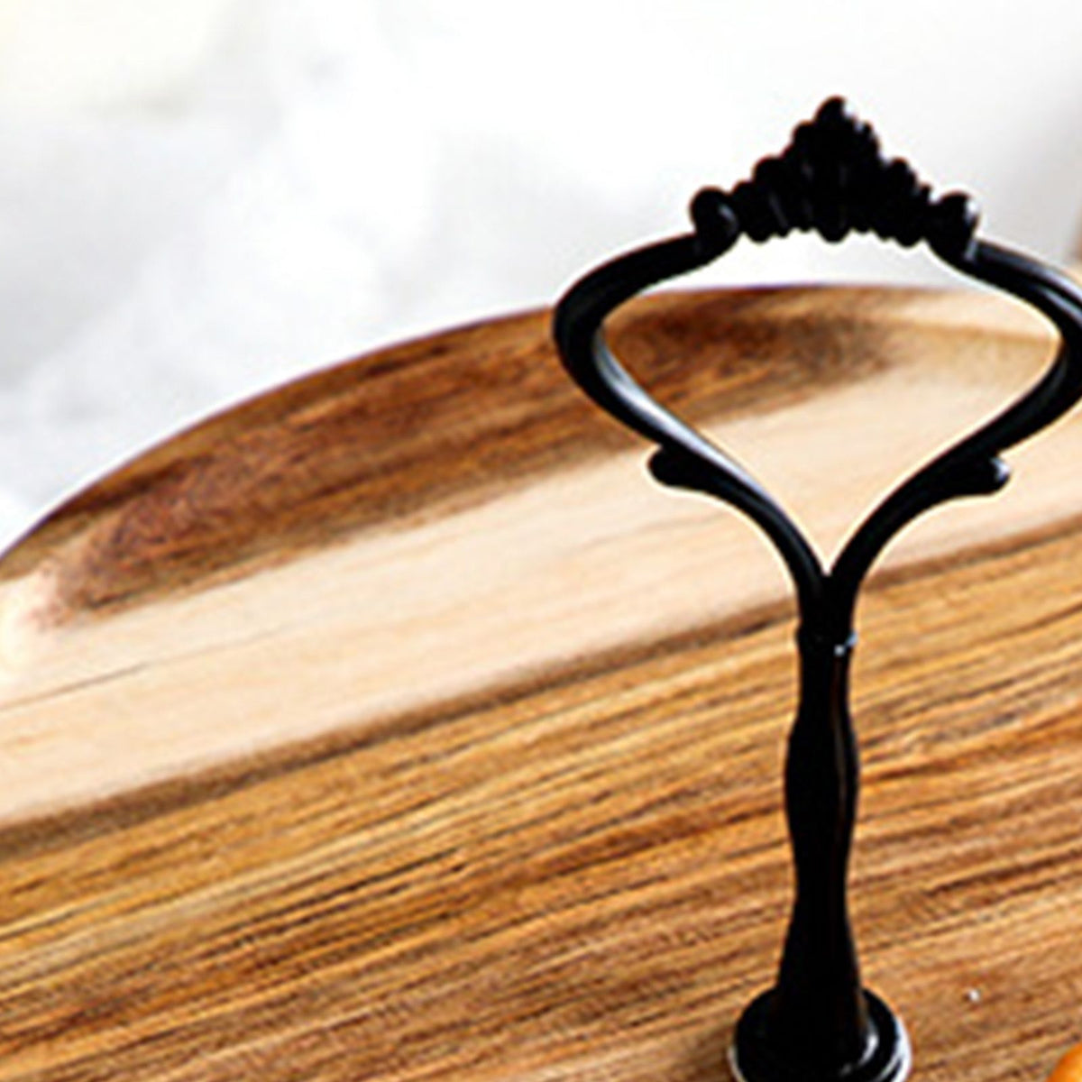 Wood Dessert Stand Rack Environmental Simple Vintage Wooden, Black