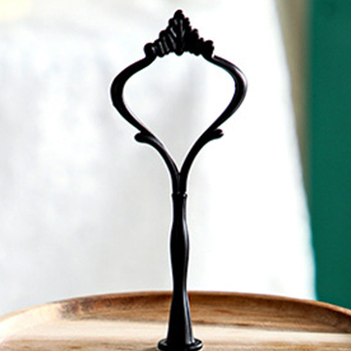 Wood Dessert Stand Rack Environmental Simple Vintage Wooden, Black