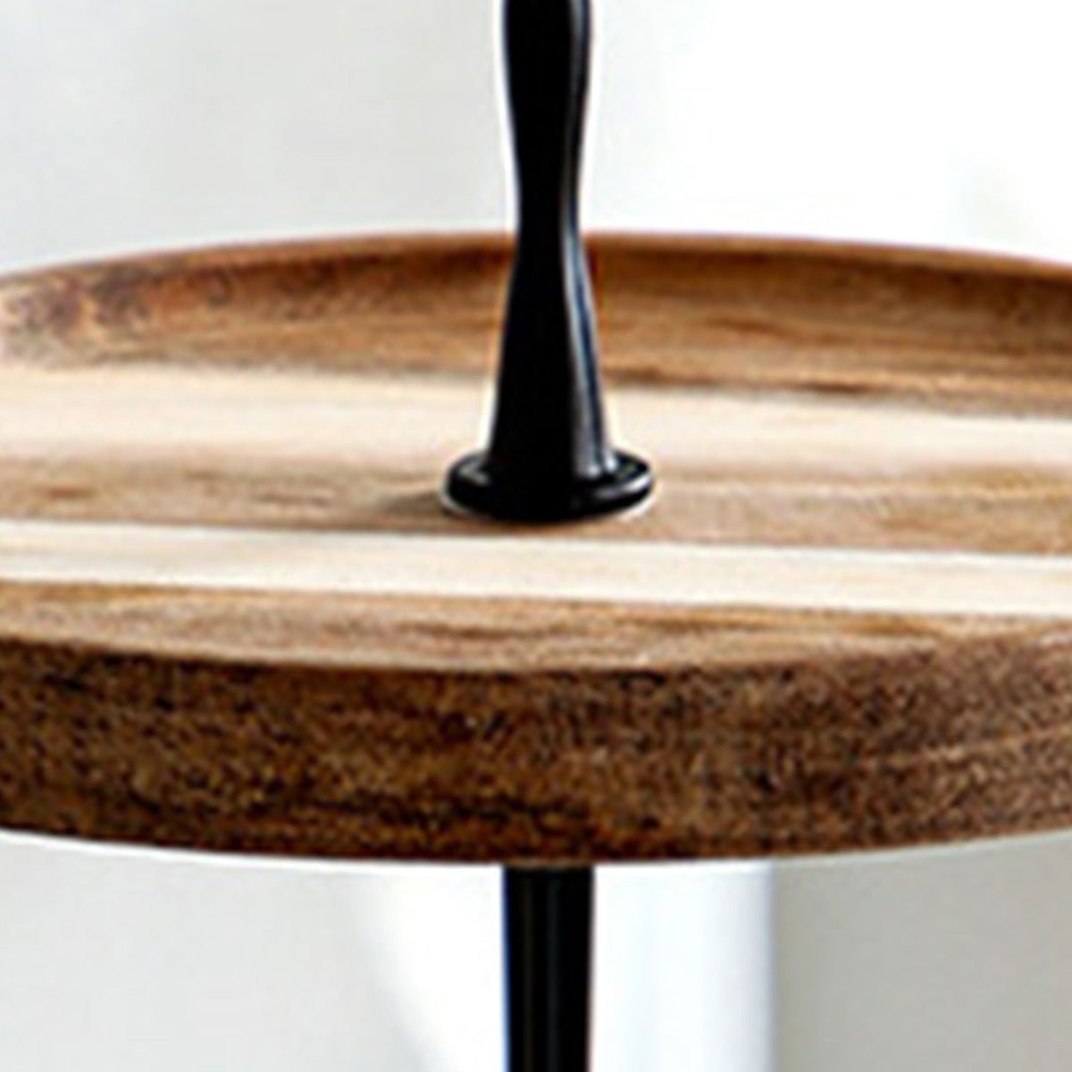 Wood Dessert Stand Rack Environmental Simple Vintage Wooden, Black