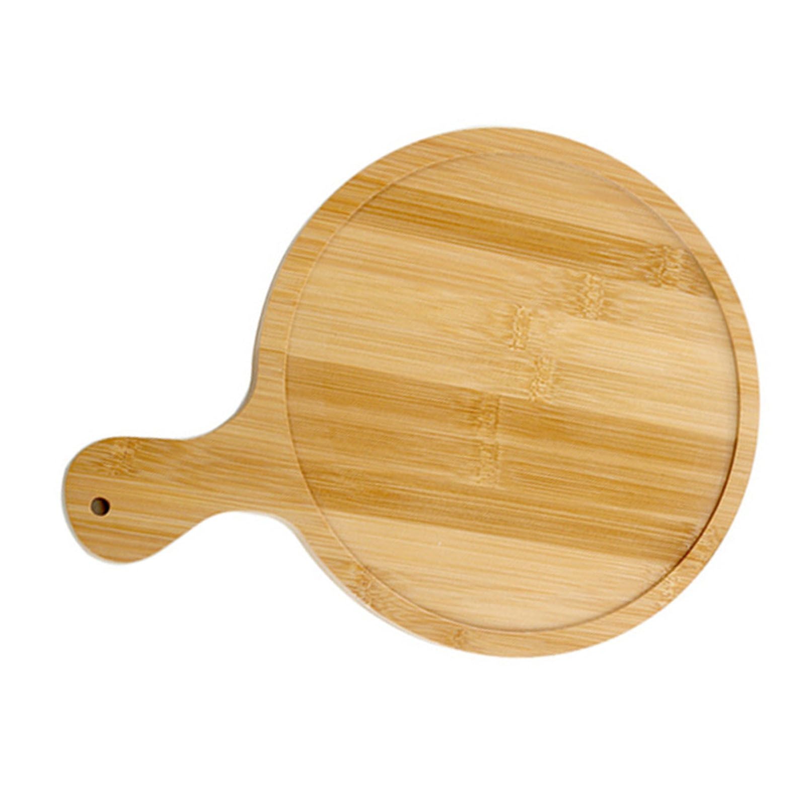 Bamboo Wood Pizza Tray Clear Texture Comfortable Hand Feeling Round Wooden Pizza Serving Plate 6in for 5in Pizzas