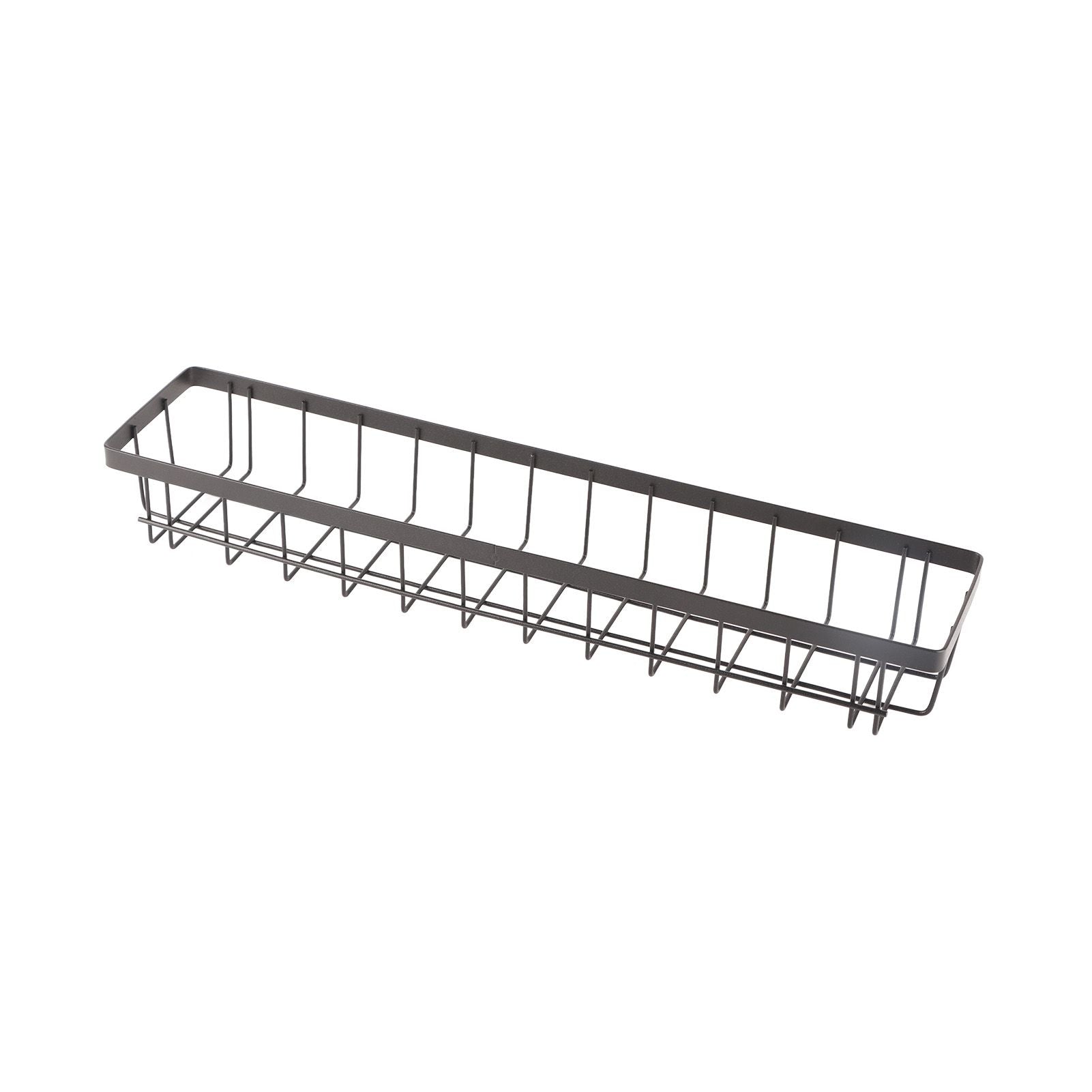 Refrigerator Hanging Shelf Nail Free with Hooks Black Refrigerator Spice Rack for Home Kitchen Double Layer
