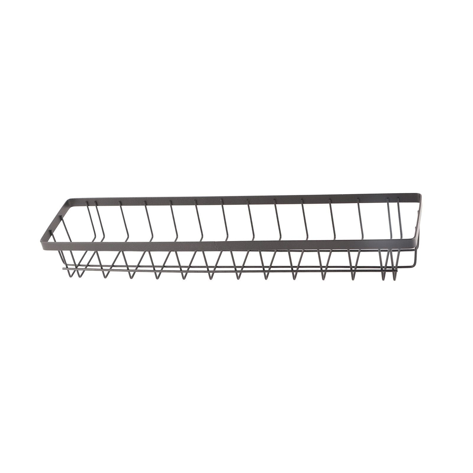 Refrigerator Hanging Shelf Nail Free with Hooks Black Refrigerator Spice Rack for Home Kitchen Double Layer