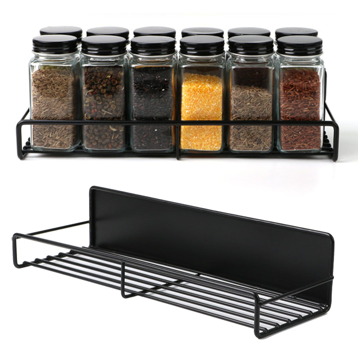 Wall Mounted Magnetic Shelf Refrigerator Punch Free Seasoning