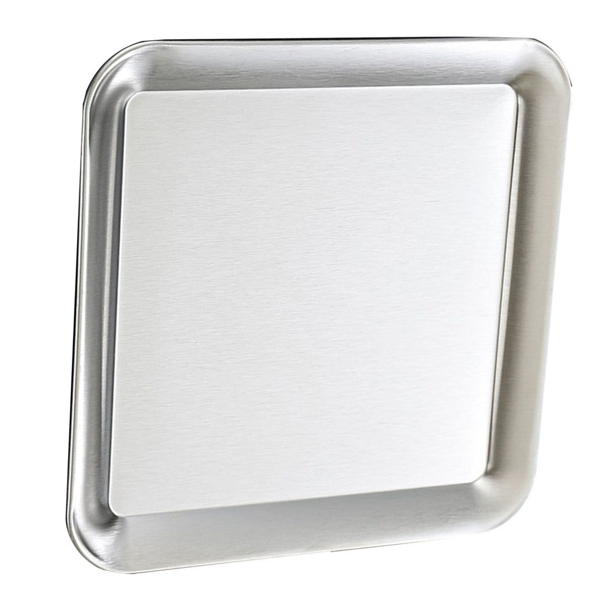 Serving Platter Square Stainless Steel Dish Tray Barbecue Plate Silver Color for Home L