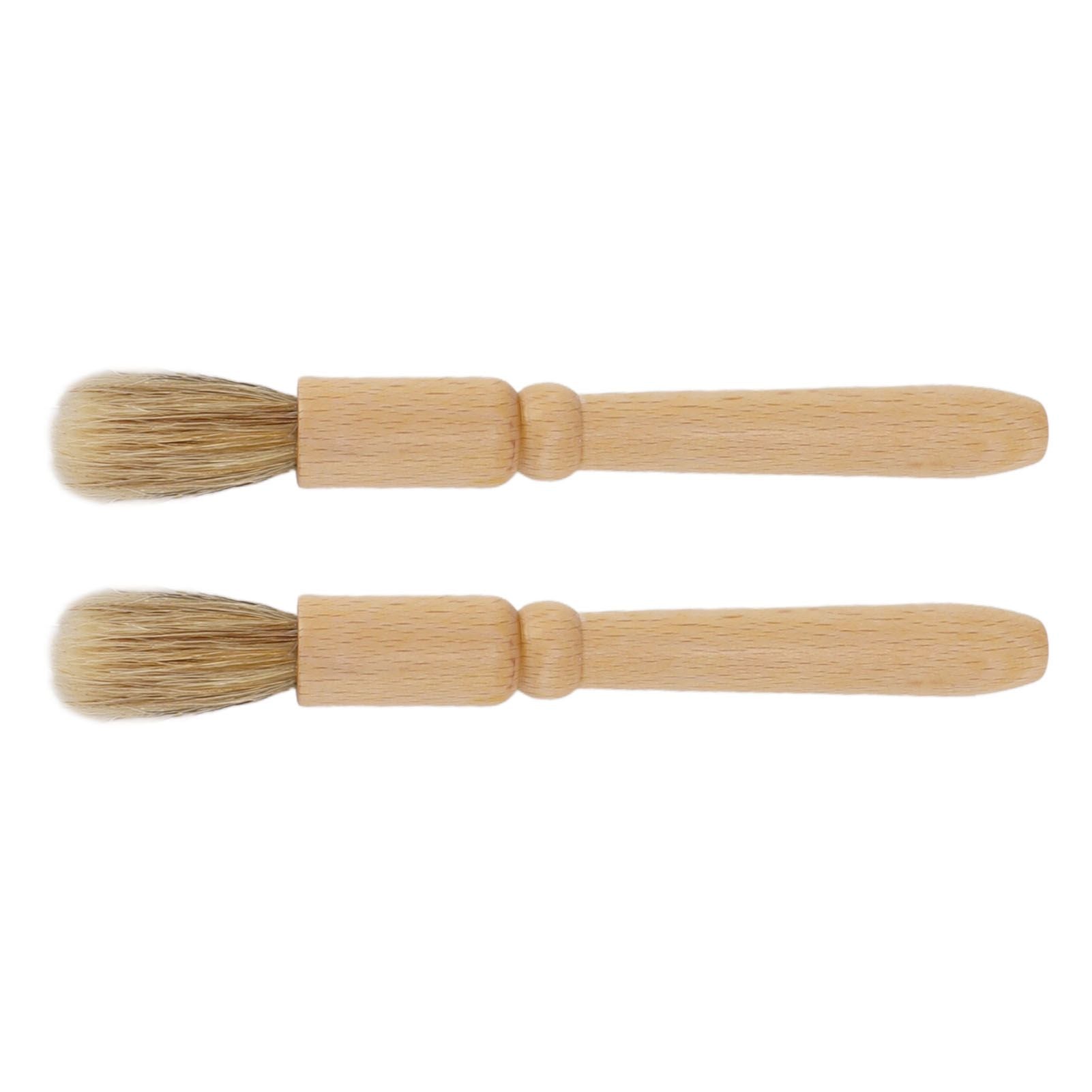 2 Pcs Coffee Grinder Cleaning Brush Wooden Tabletop Brush Cleaner for Bean Grain Coffee Tool
