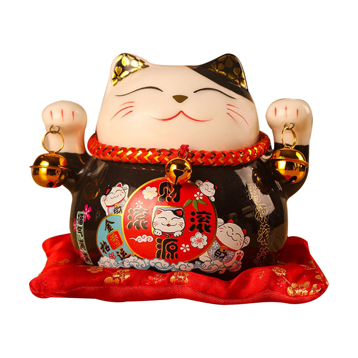 Lucky Cat Coin Bank 4.5in Exquisite Cute Bring Luck Good, Black