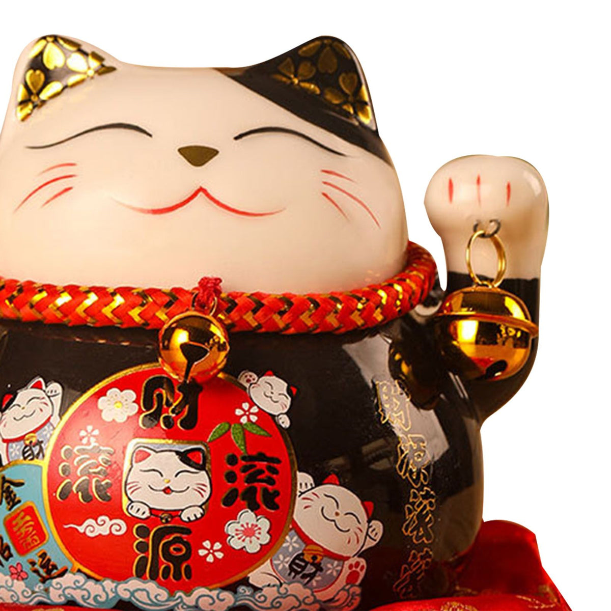 Lucky Cat Coin Bank 4.5in Exquisite Cute Bring Luck Good, Black