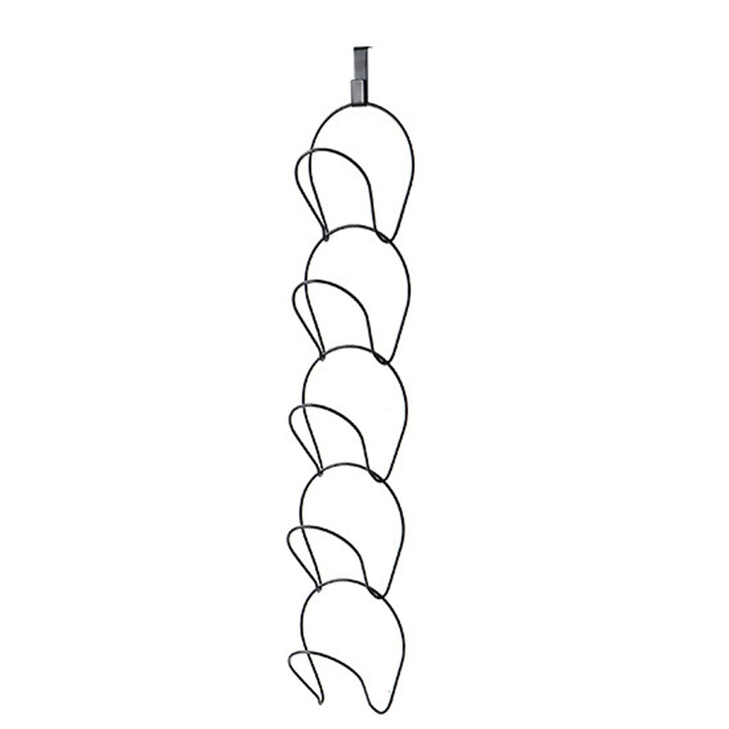 5Pcs Hat Rack Iron Punching Free Multi Layer Multifunctional Space Saving Hat Hanger Holder Black