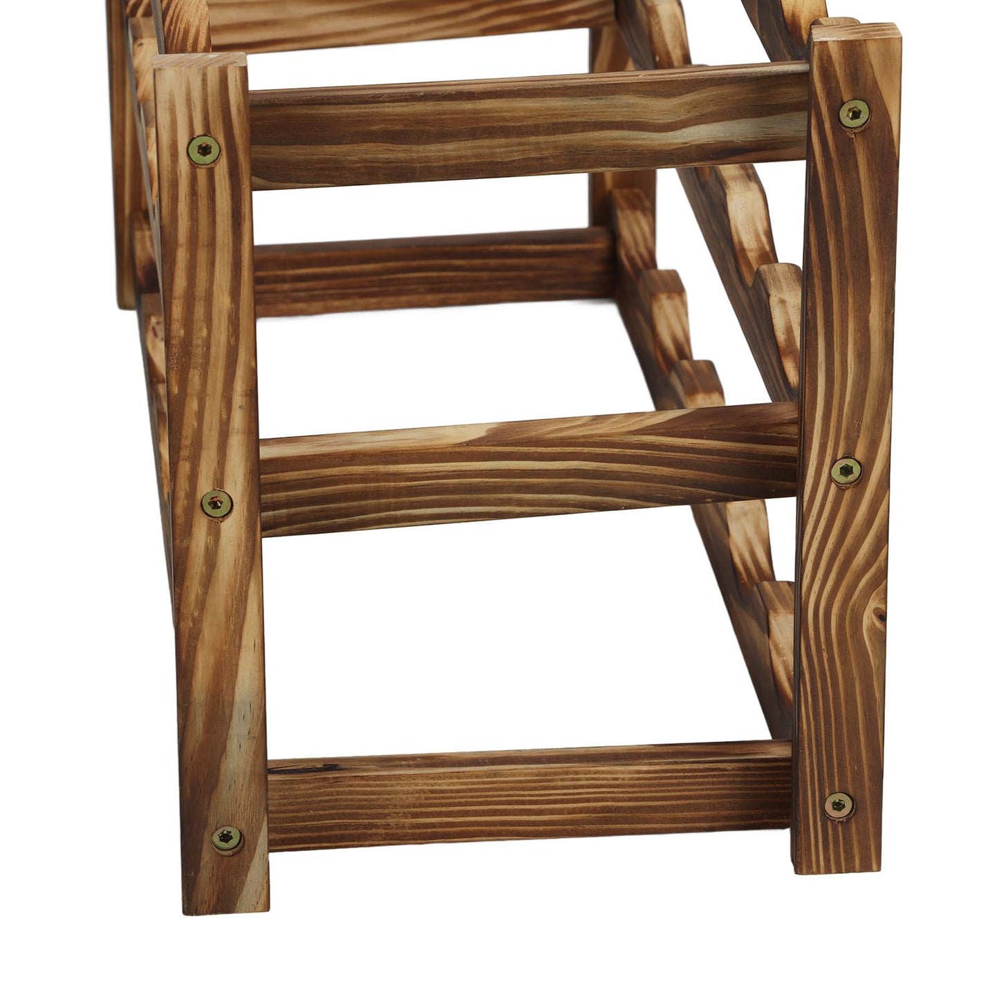 Wine Rack Pine Wood Wine Bottle Storage Shelf Display Organizer Decor for Countertop Home 3 Layer 15 Bottles Capacity