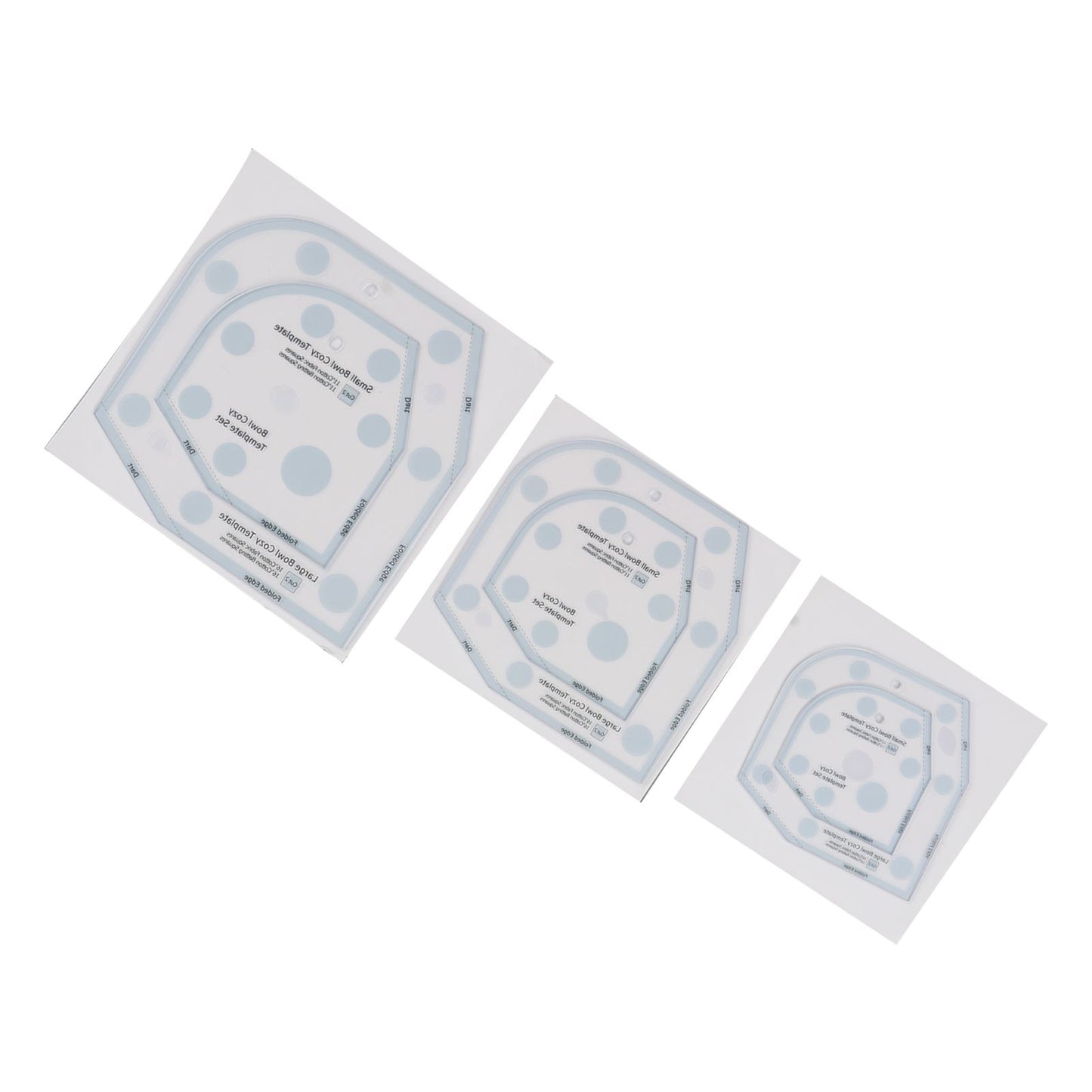 6in 8in 10in 3 Sizes Bowl Cozy Template Acrylic Bowl Cozy Pattern Template Cutting Ruler Set