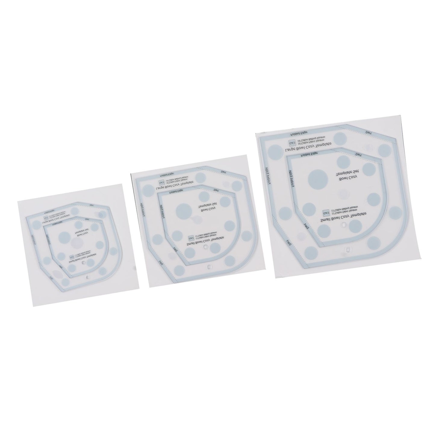 6in 8in 10in 3 Sizes Bowl Cozy Template Acrylic Bowl Cozy Pattern Template Cutting Ruler Set
