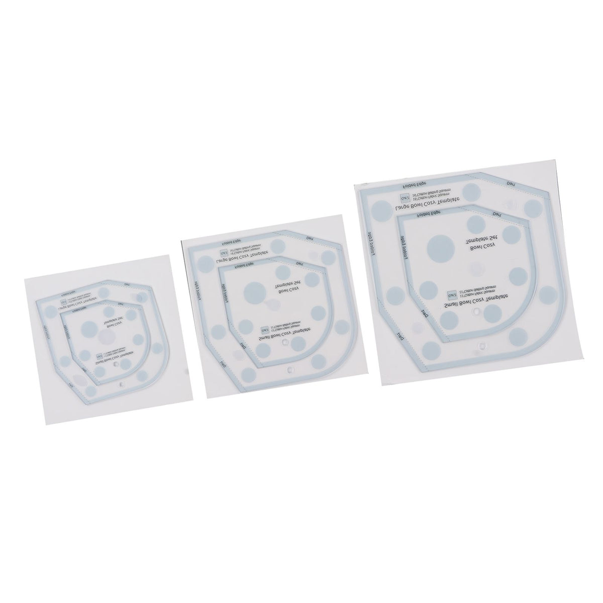 6in 8in 10in 3 Sizes Bowl Cozy Template Acrylic Bowl Cozy Pattern Template Cutting Ruler Set