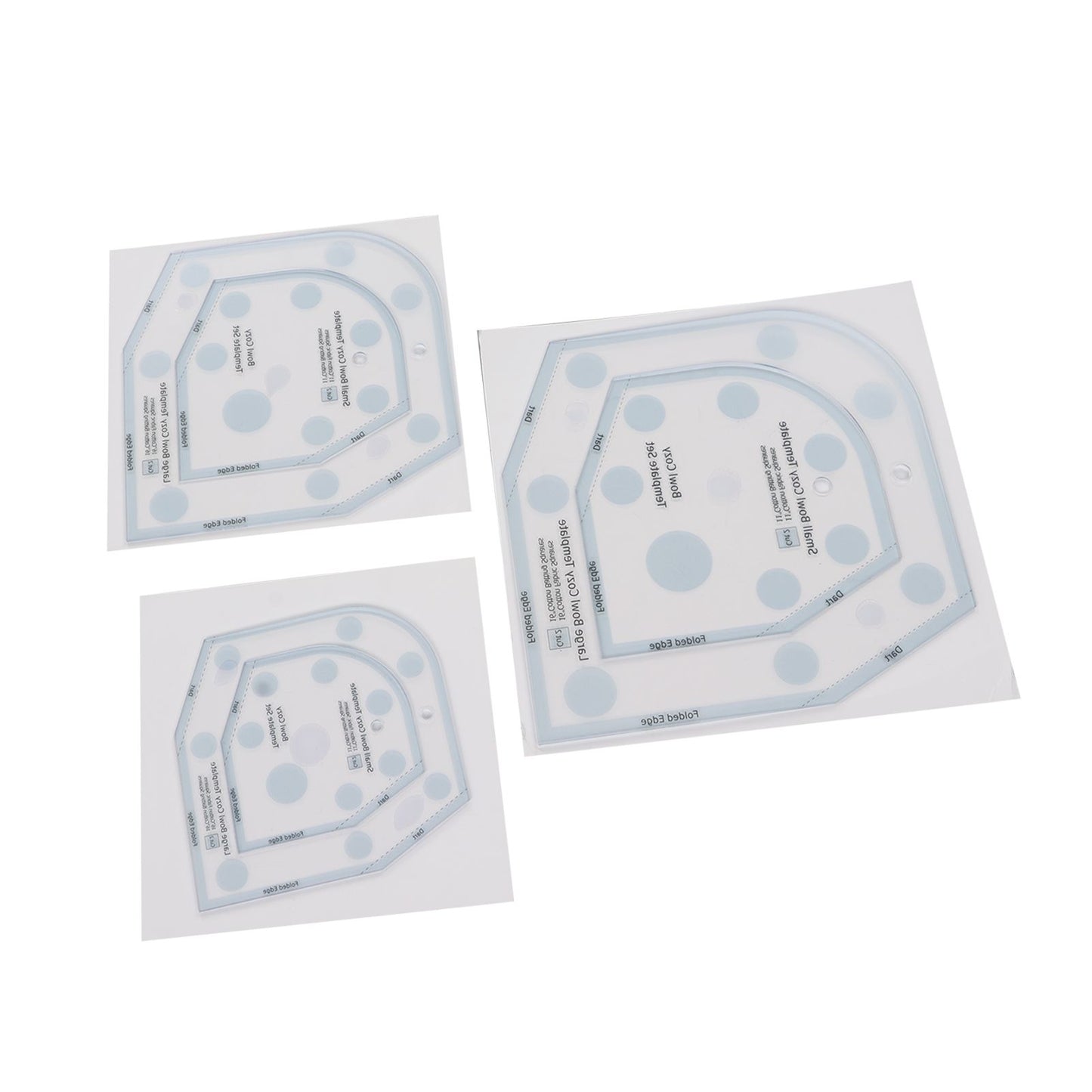 6in 8in 10in 3 Sizes Bowl Cozy Template Acrylic Bowl Cozy Pattern Template Cutting Ruler Set