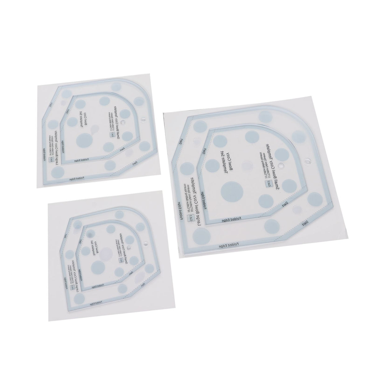 6in 8in 10in 3 Sizes Bowl Cozy Template Acrylic Bowl Cozy Pattern Template Cutting Ruler Set