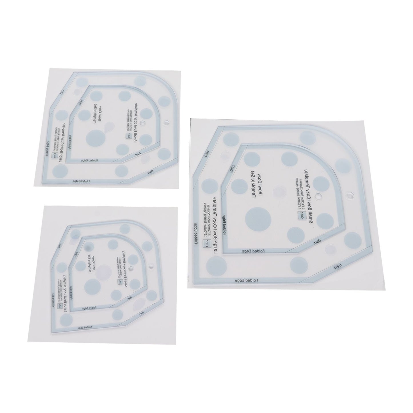 6in 8in 10in 3 Sizes Bowl Cozy Template Acrylic Bowl Cozy Pattern Template Cutting Ruler Set
