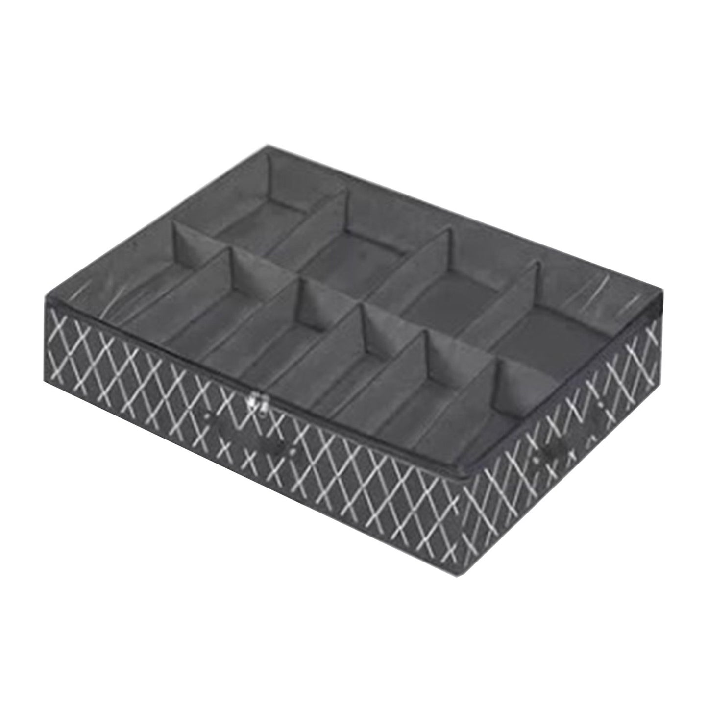Underbed Storage Containers Adjustable Foldable Under Bed Shoe Storage Solution For Home Hotel Black