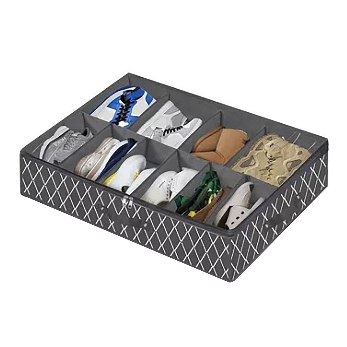 Underbed Storage Containers Adjustable Foldable Under Bed, Black