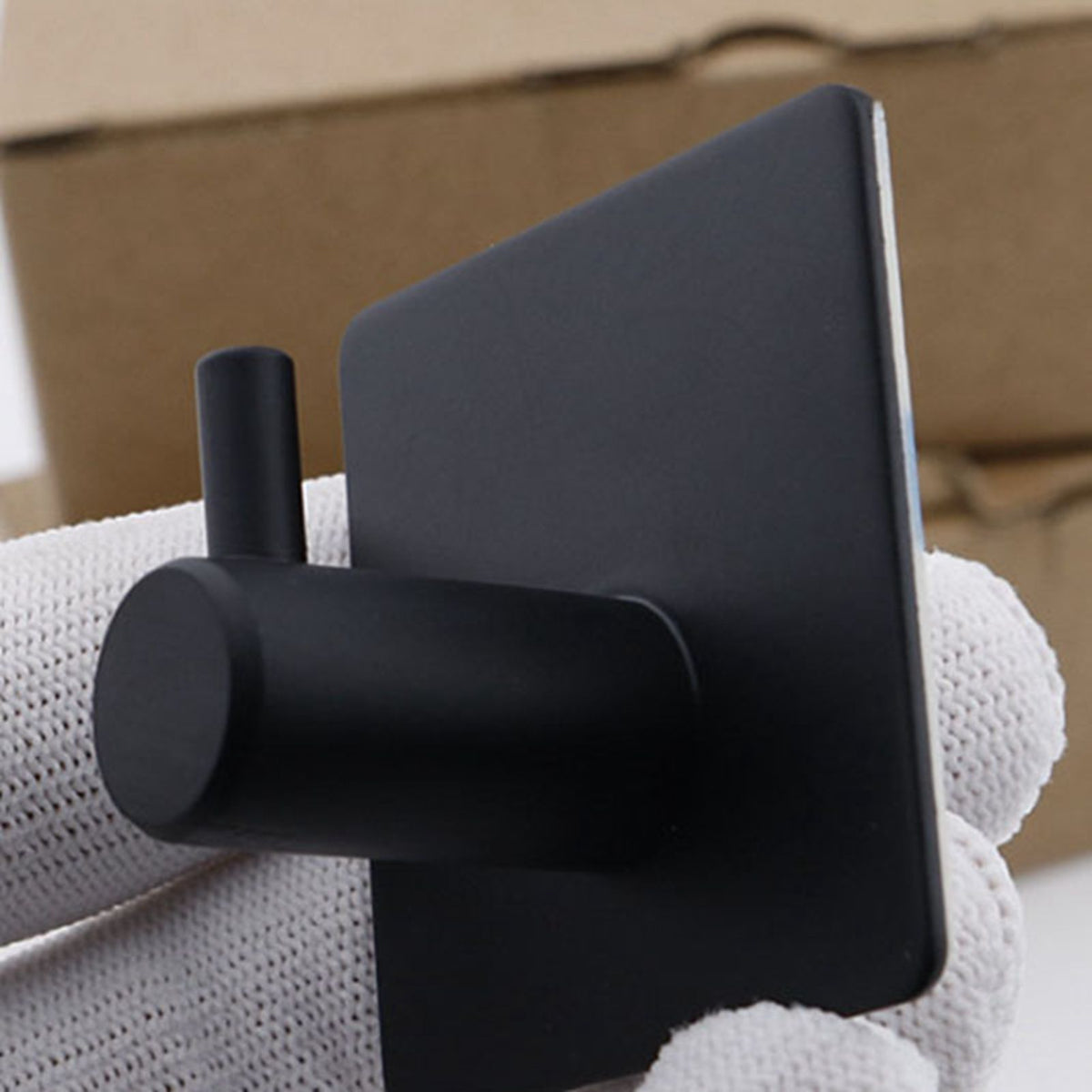4PCS Clothes Hooks Strong Adhesive Wall Hook 304 Stainless, Black