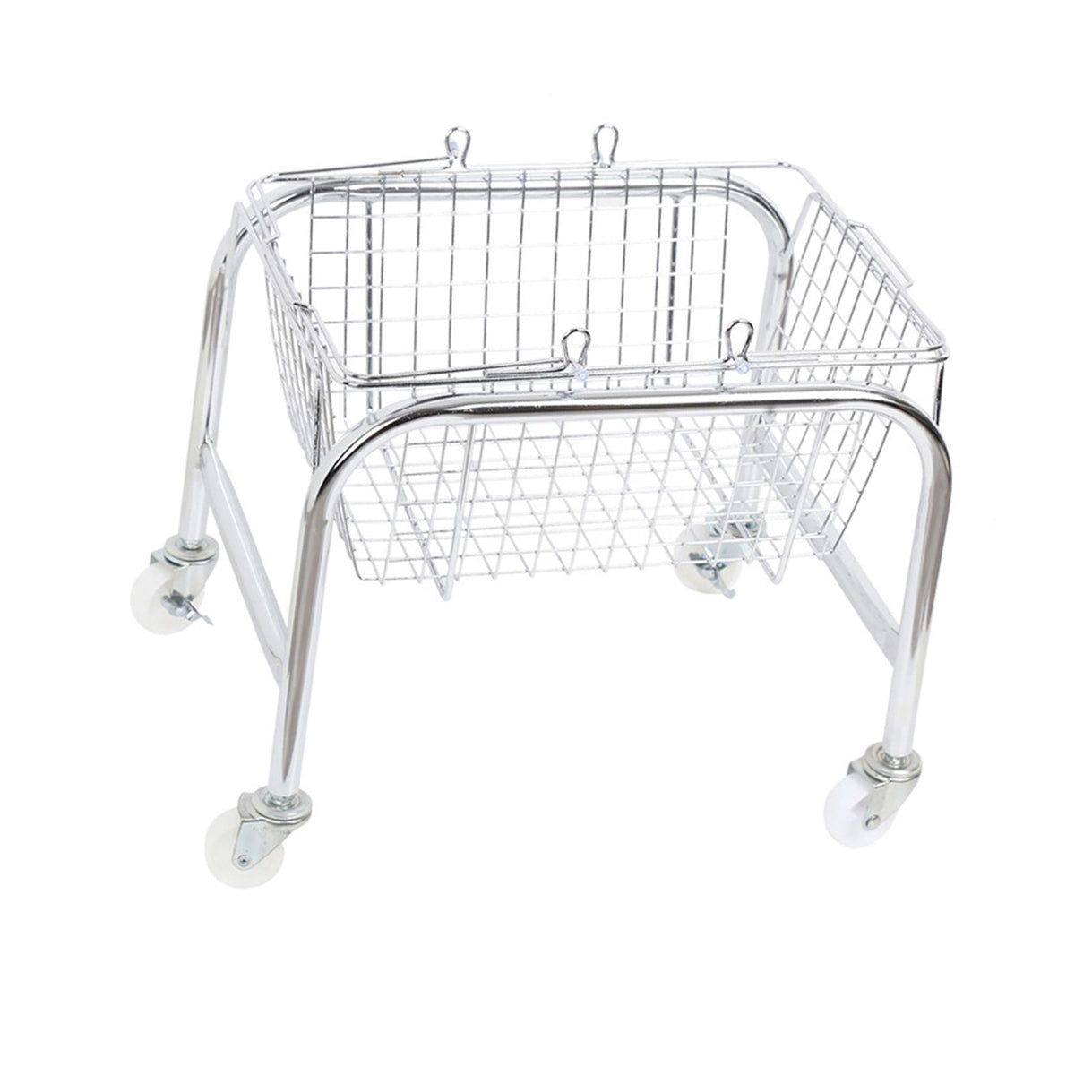 Storage Basket Convenient High Load Bearing Capacity for Bedroom Kitchen Dormitory Supplies Plastic Rolling Wheel + Storage Basket