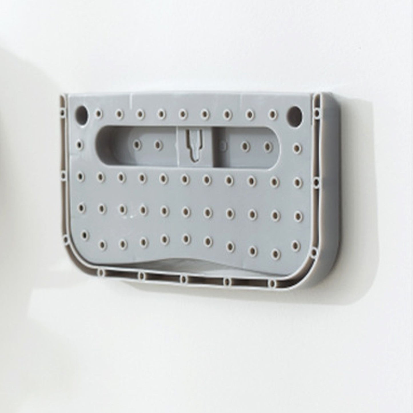 Wall Mounted Shoes Rack Adhesive Foldable Space Saving PP Door Shoe Hanger for Bathroom Grey Free Size