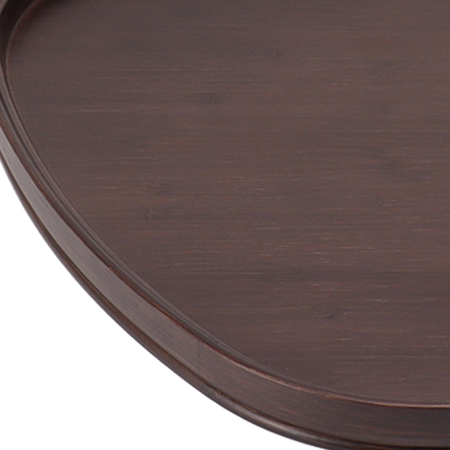Wood Serving Tray Sturdy Bamboo Simple Elegant Triangular Multifunction Wooden Tea Tray for Cafe Office Dining Table Large