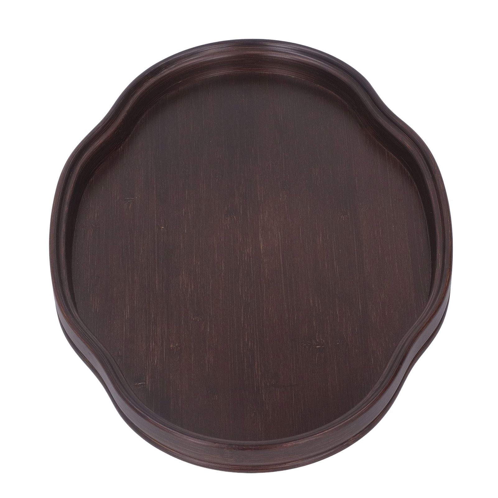 Tea Tray Walnut Color Bamboo Serving Tray Refreshments Plate for Coffee Table Kitchen Living Room