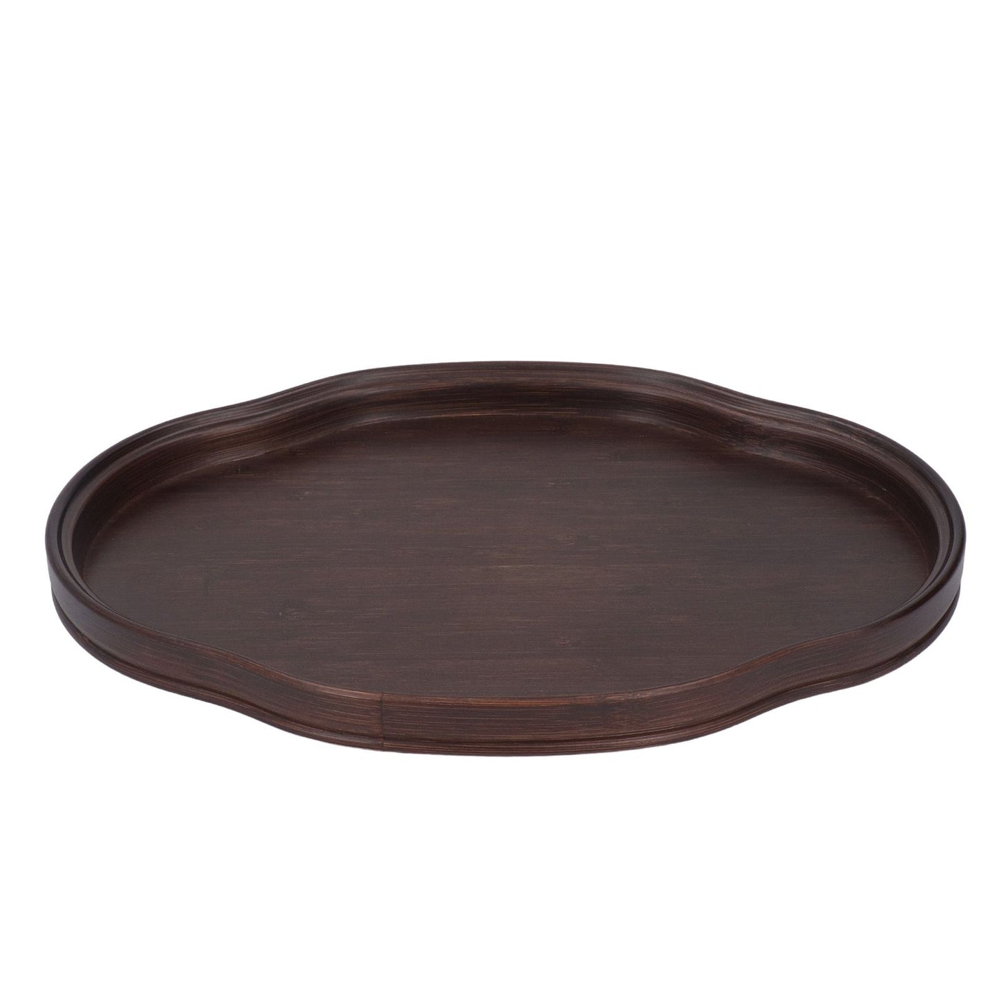 Tea Tray Walnut Color Bamboo Serving Tray Refreshments Plate for Coffee Table Kitchen Living Room