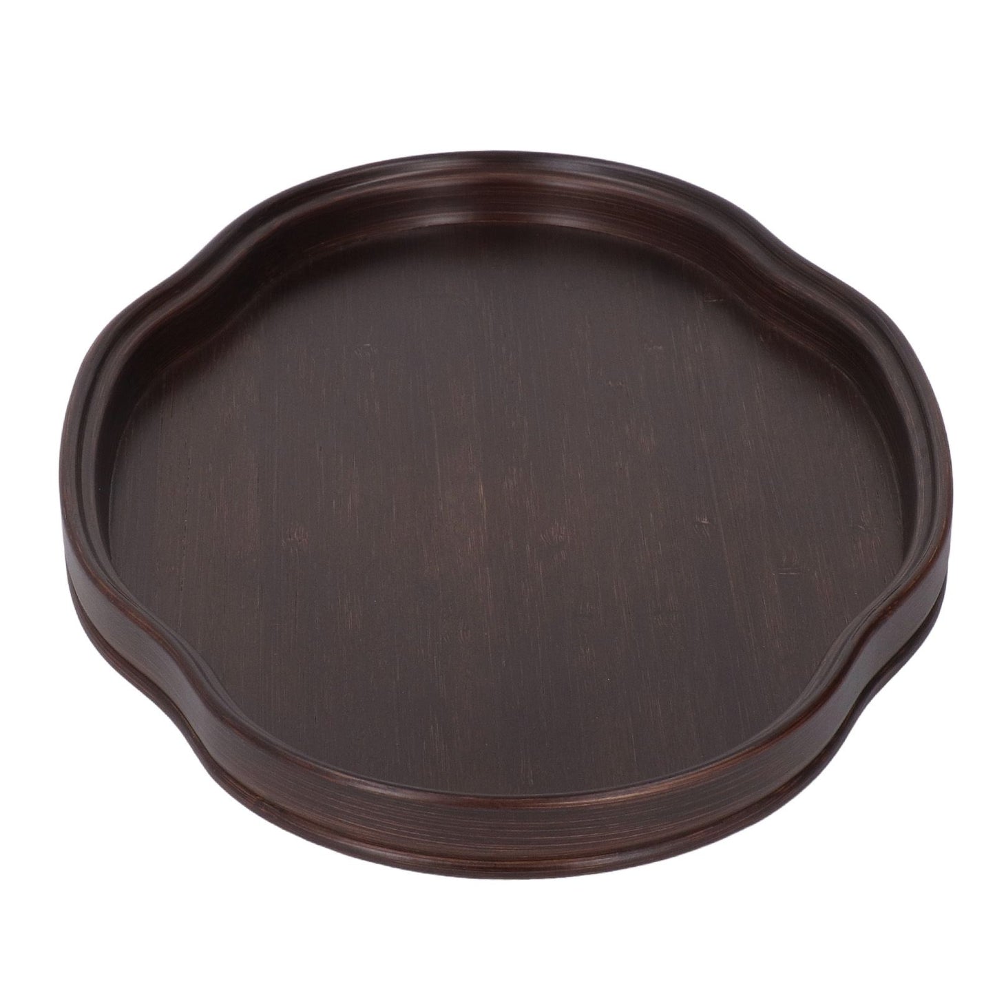 Tea Tray Walnut Color Bamboo Serving Tray Refreshments Plate for Coffee Table Kitchen Living Room