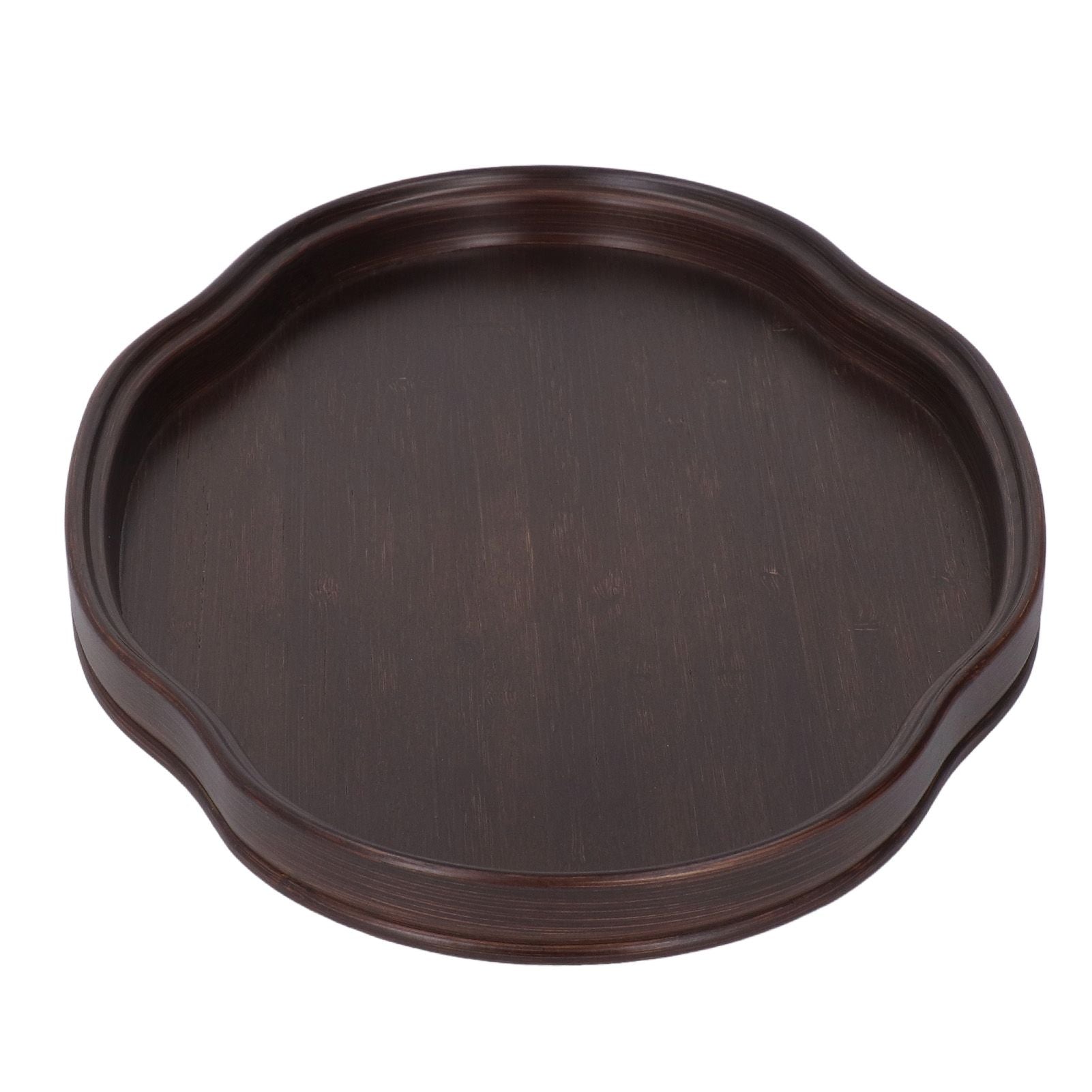 Tea Tray Walnut Color Bamboo Serving Tray Refreshments Plate for Coffee Table Kitchen Living Room