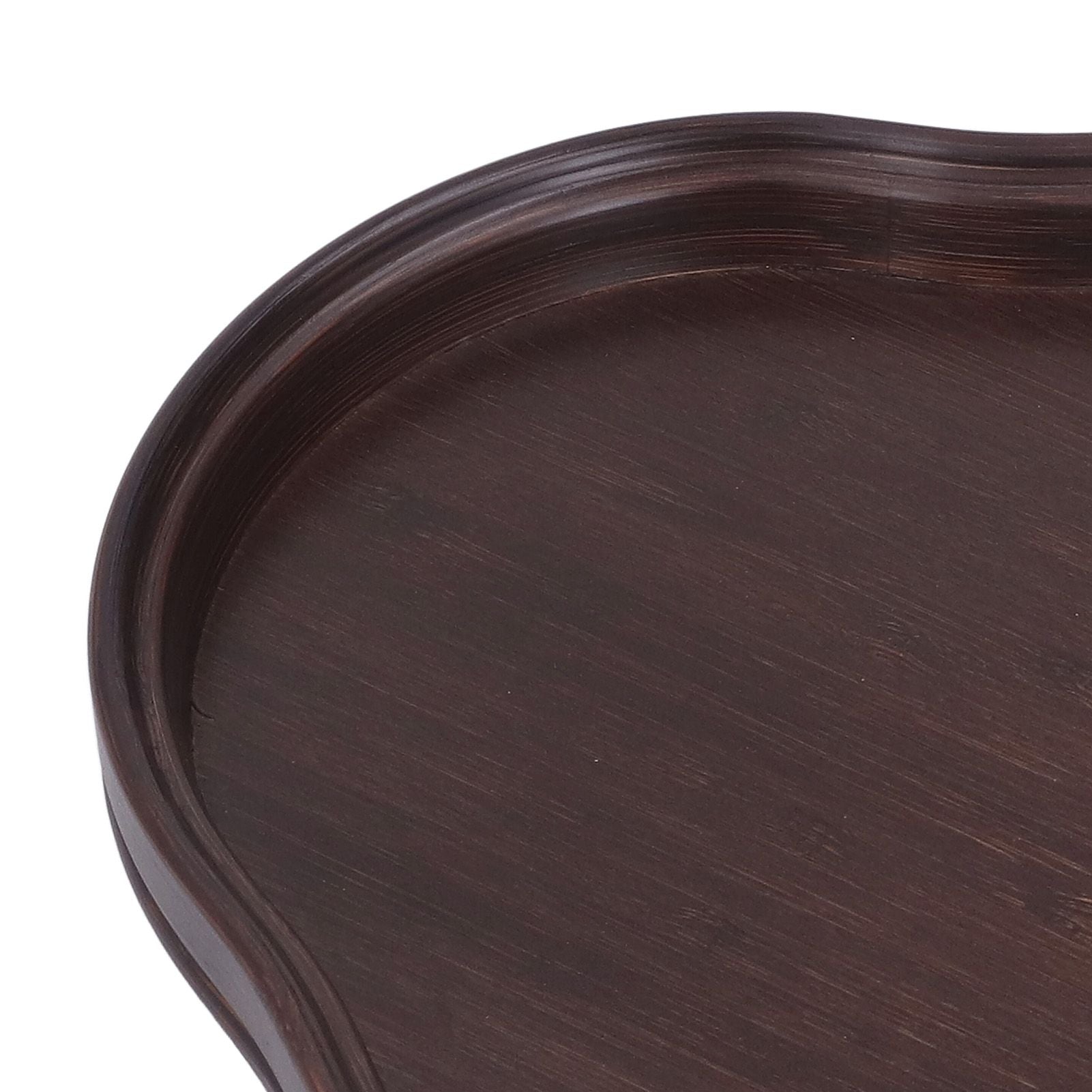 Tea Tray Walnut Color Bamboo Serving Tray Refreshments Plate for Coffee Table Kitchen Living Room