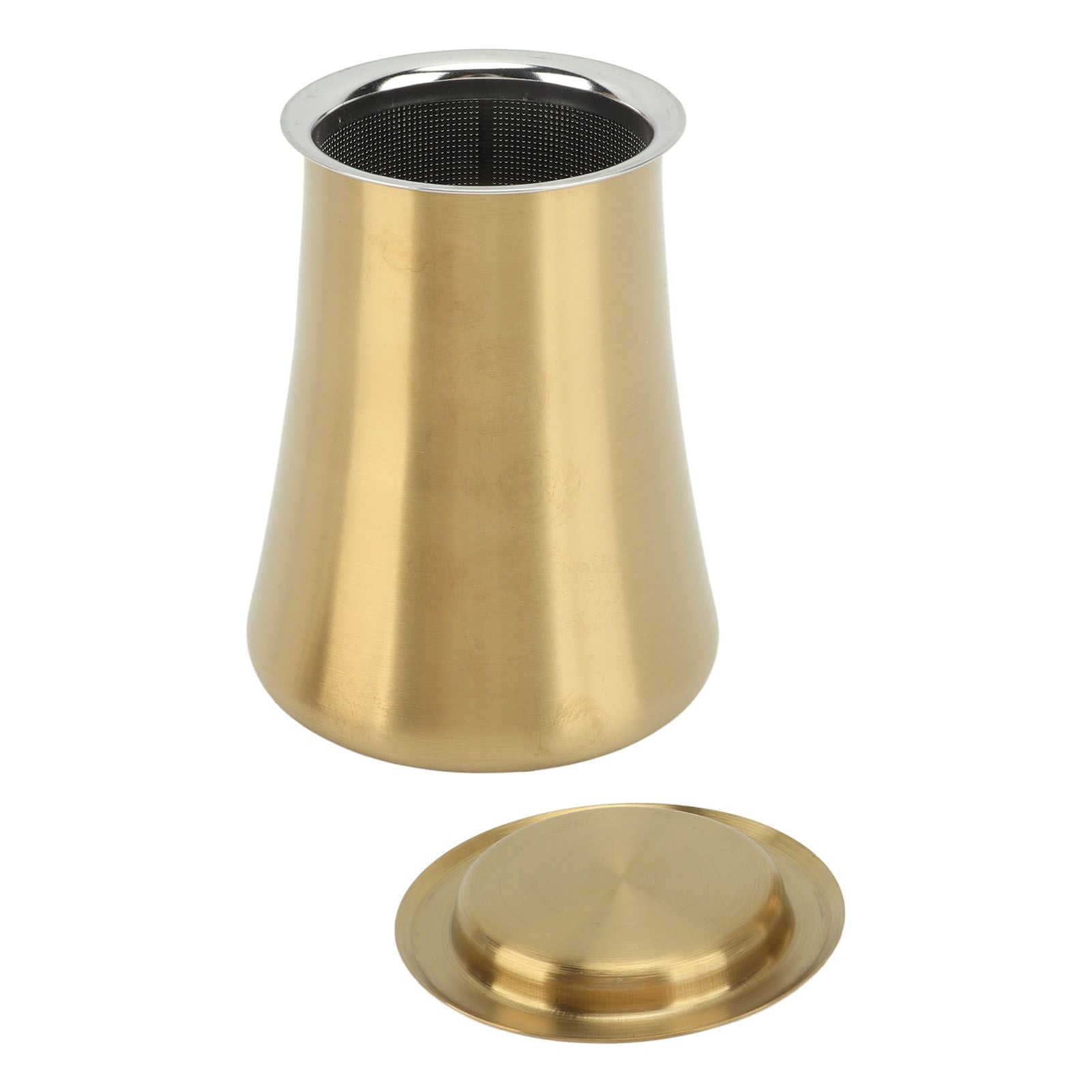 Coffee Sifter Cup Coffee Grind Sieve Fine Mesh Coffee Powder Sieve Cup 304 Stainless Steel Coffee Making Accessory for Home Gold