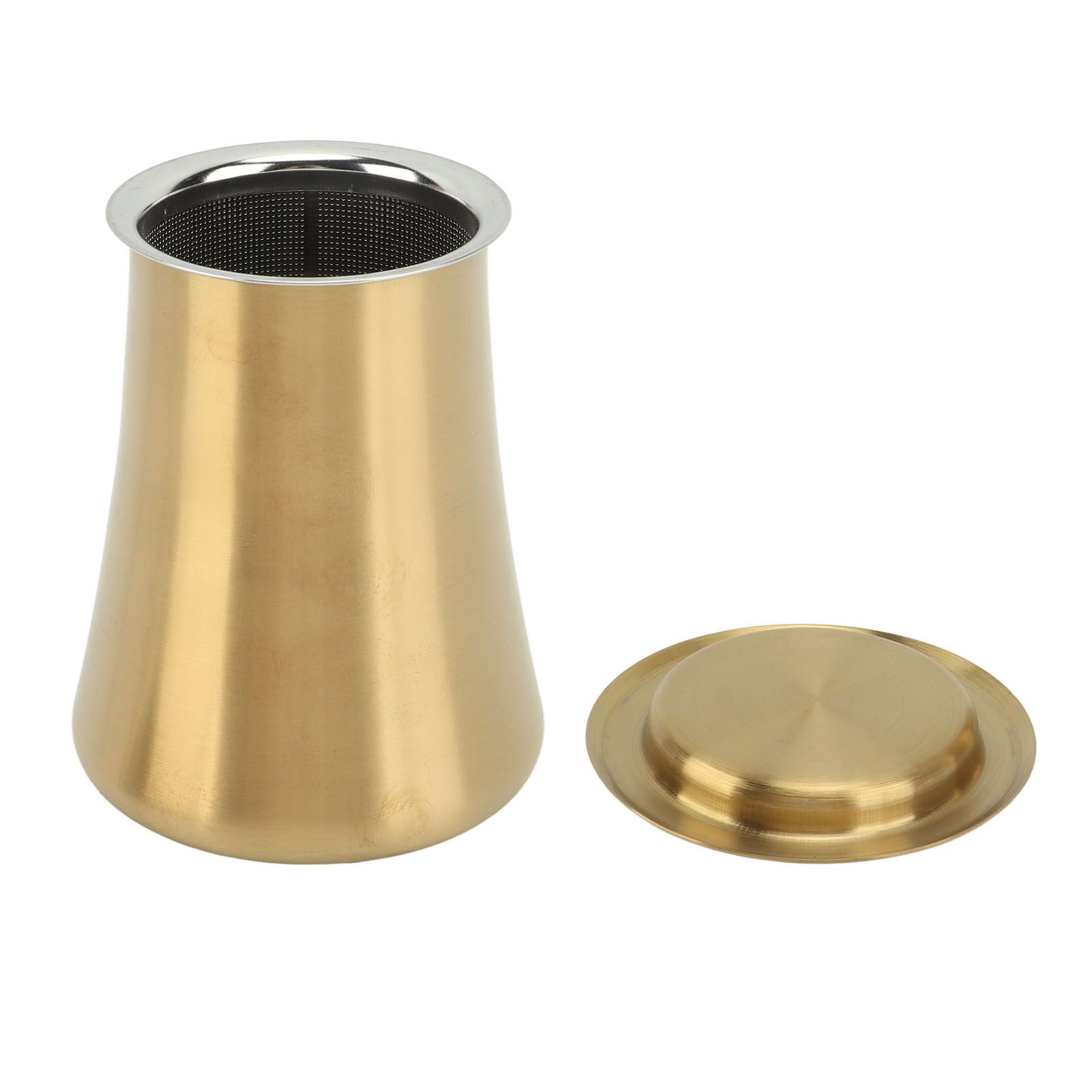 Coffee Sifter Cup Coffee Grind Sieve Fine Mesh Coffee Powder Sieve Cup 304 Stainless Steel Coffee Making Accessory for Home Gold
