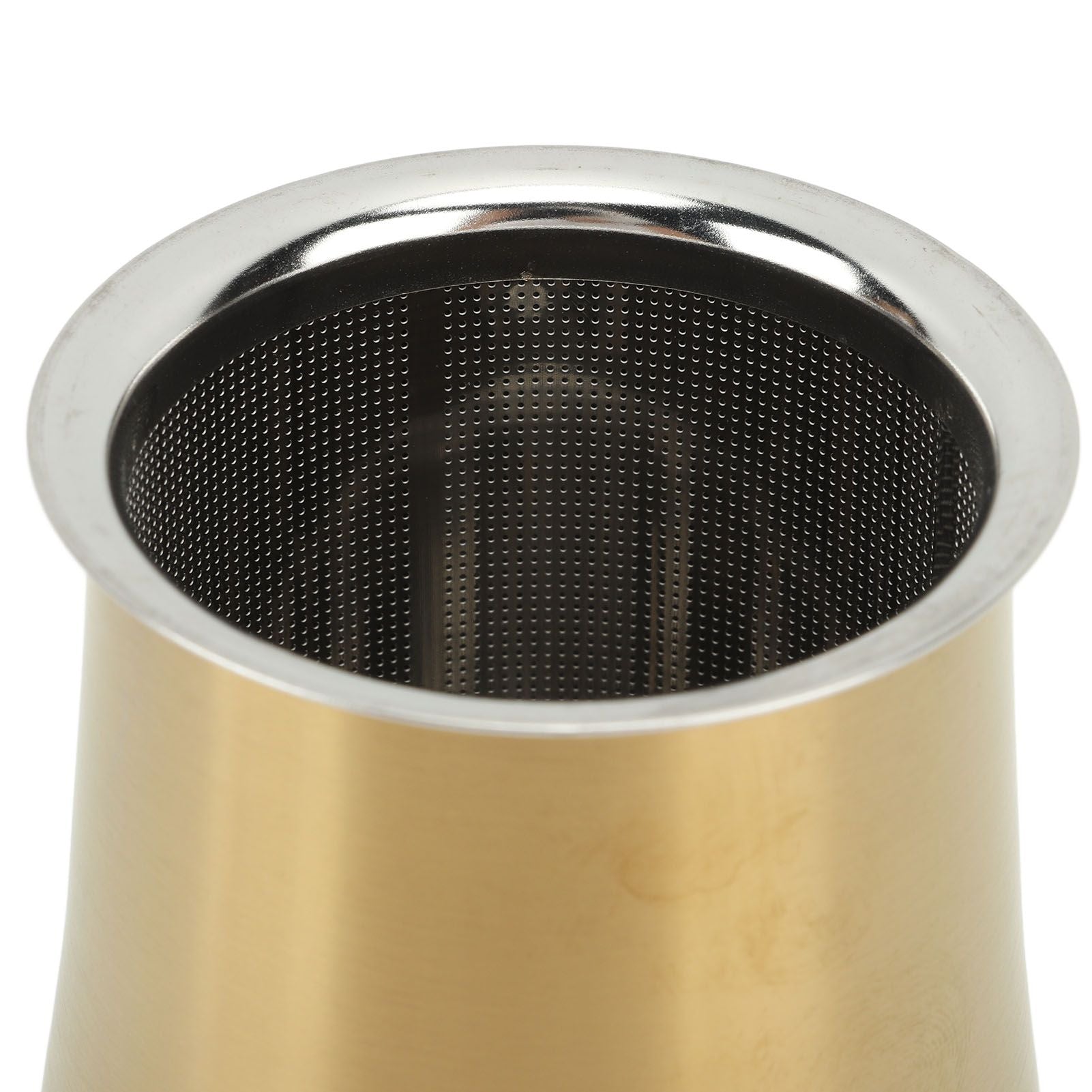 Coffee Sifter Cup Coffee Grind Sieve Fine Mesh Coffee Powder Sieve Cup 304 Stainless Steel Coffee Making Accessory for Home Gold