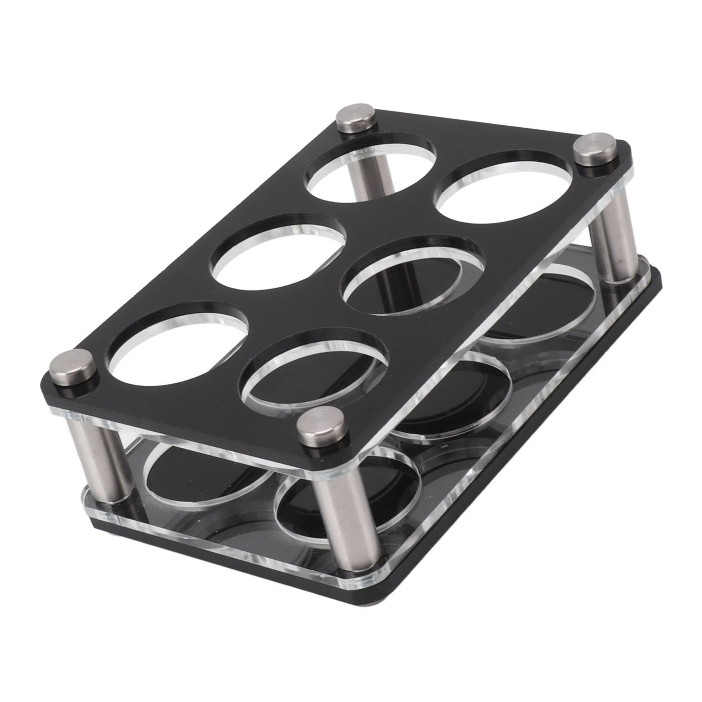 Wine Bottle Display Holder Acrylic Impact Resistant Decorative Wine Bottle Rack for Home Bar 2X3 6 Head Combination Cup Holder