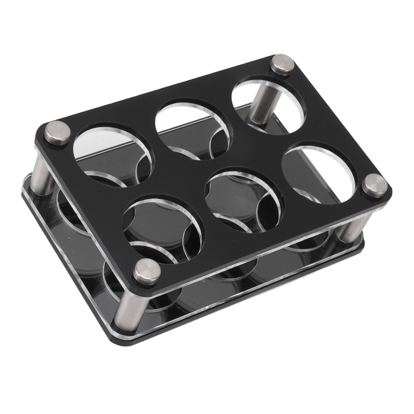 Wine Bottle Display Holder Acrylic Impact Resistant Decorative Wine Bottle Rack for Home Bar 2X3 6 Head Combination Cup Holder