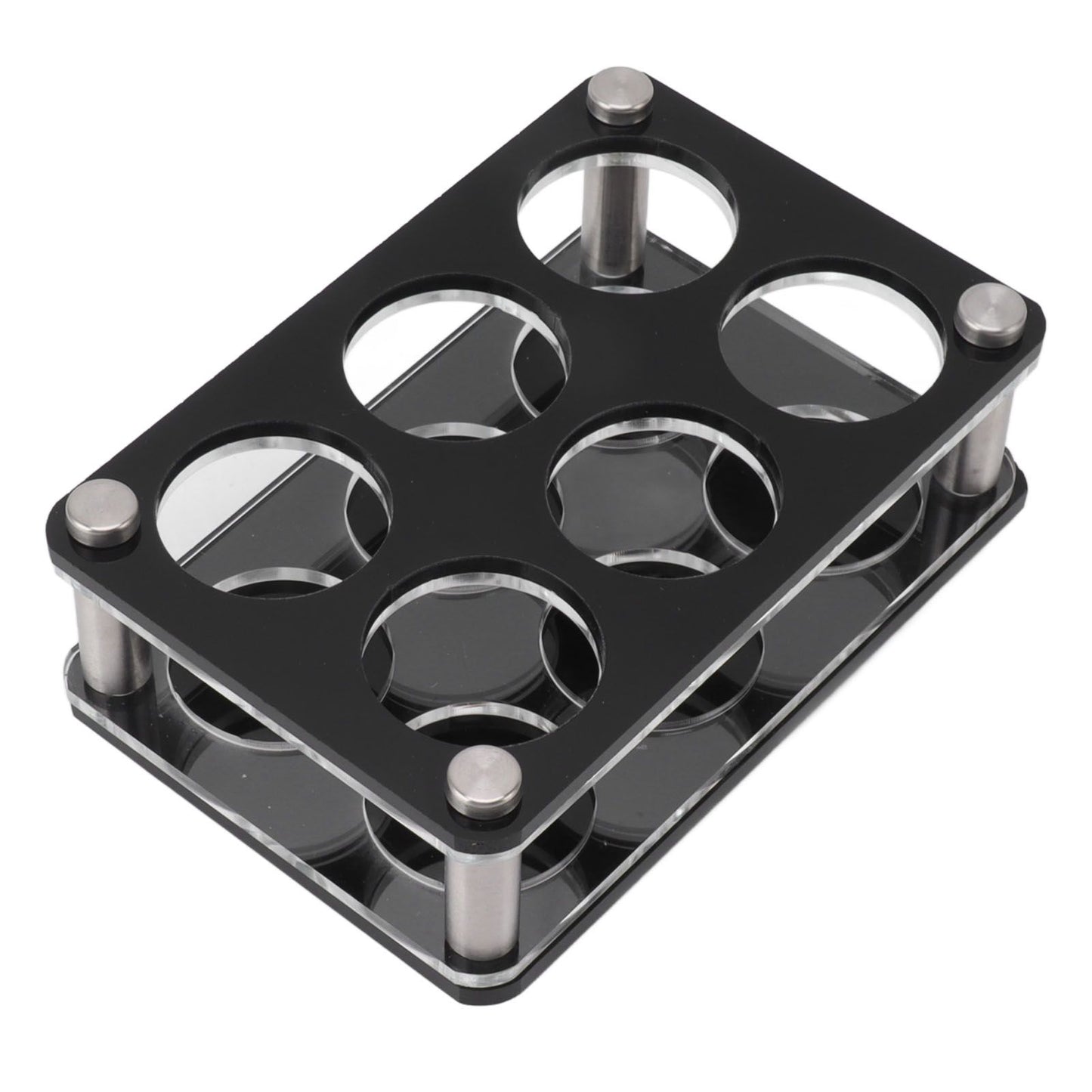 Wine Bottle Display Holder Acrylic Impact Resistant Decorative Wine Bottle Rack for Home Bar 2X3 6 Head Combination Cup Holder