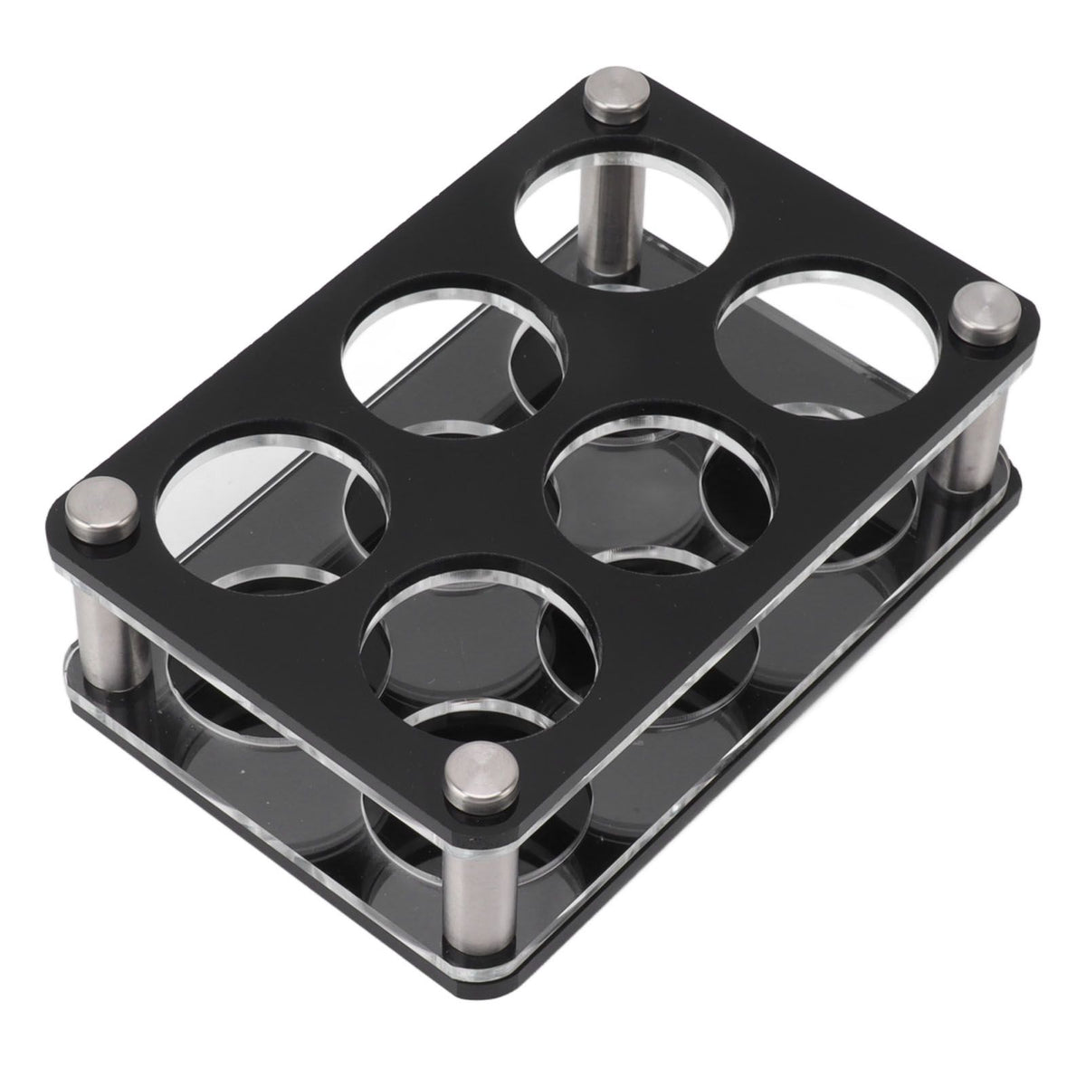Wine Bottle Display Holder Acrylic Impact Resistant Decorative Wine Bottle Rack for Home Bar 2X3 6 Head Combination Cup Holder
