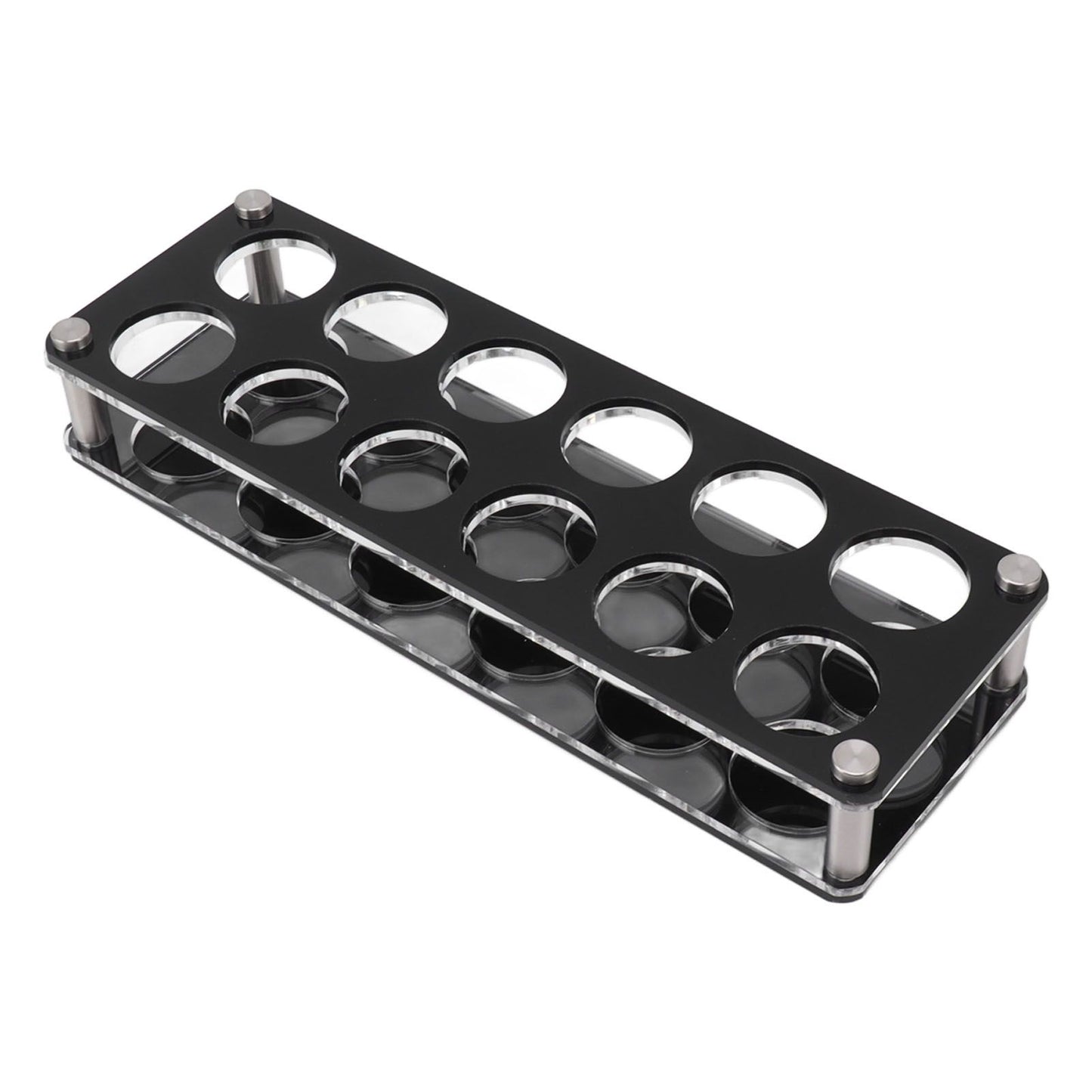 Wine Bottle Display Holder Acrylic Impact Resistant Decorative Wine Bottle Rack for Home Bar 2X6 12 Head Combination Cup Holder