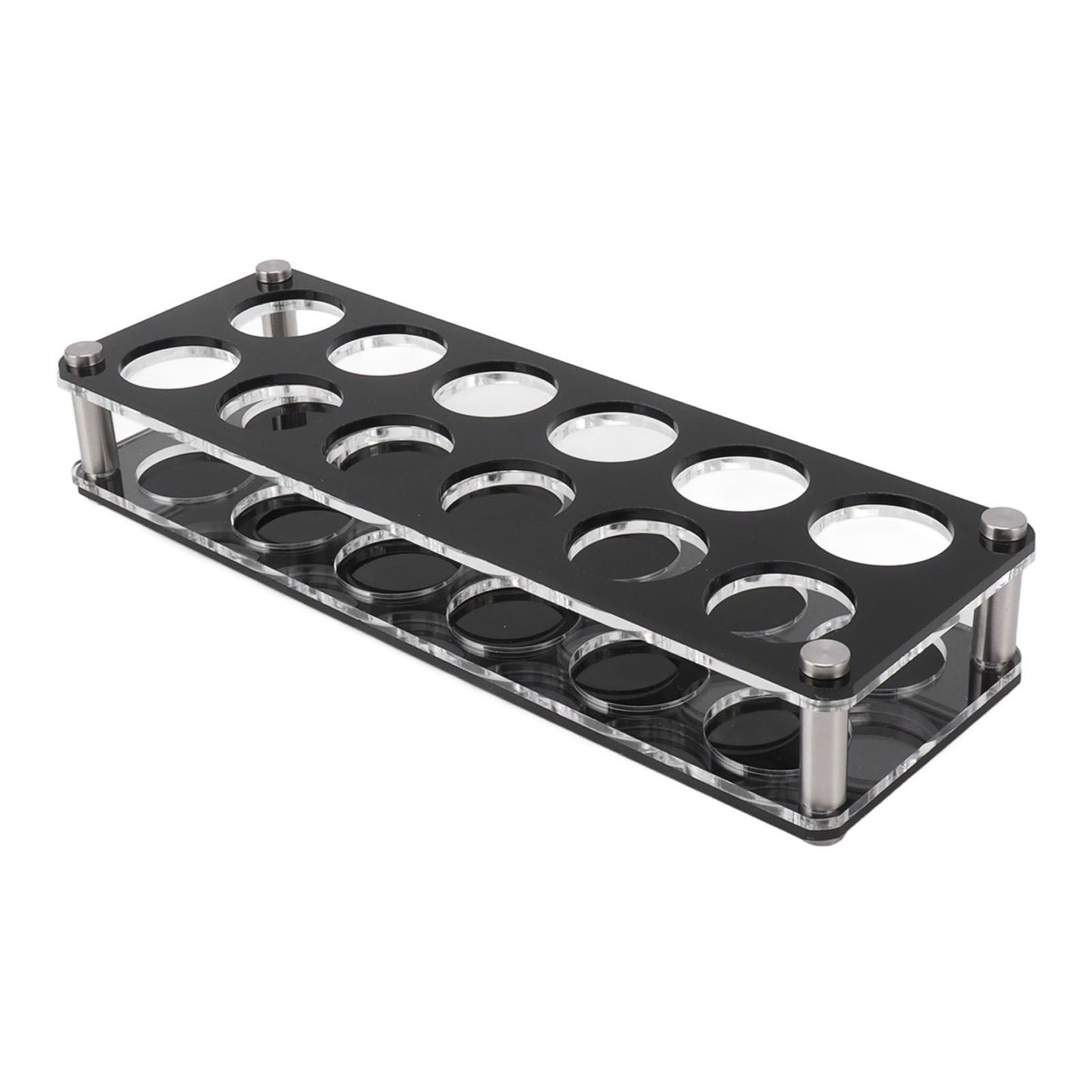 Wine Bottle Display Holder Acrylic Impact Resistant Decorative Wine Bottle Rack for Home Bar 2X6 12 Head Combination Cup Holder