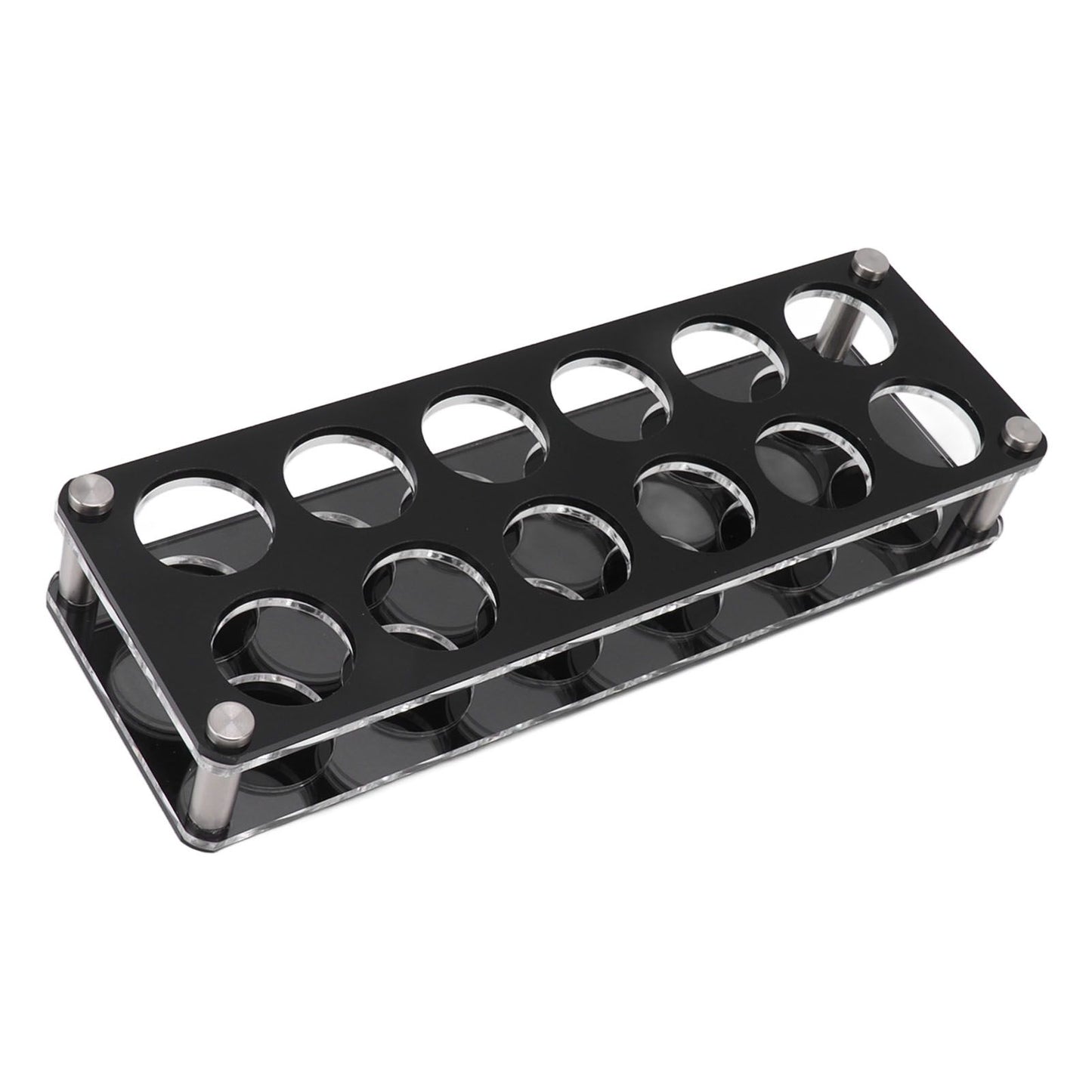 Wine Bottle Display Holder Acrylic Impact Resistant Decorative Wine Bottle Rack for Home Bar 2X6 12 Head Combination Cup Holder